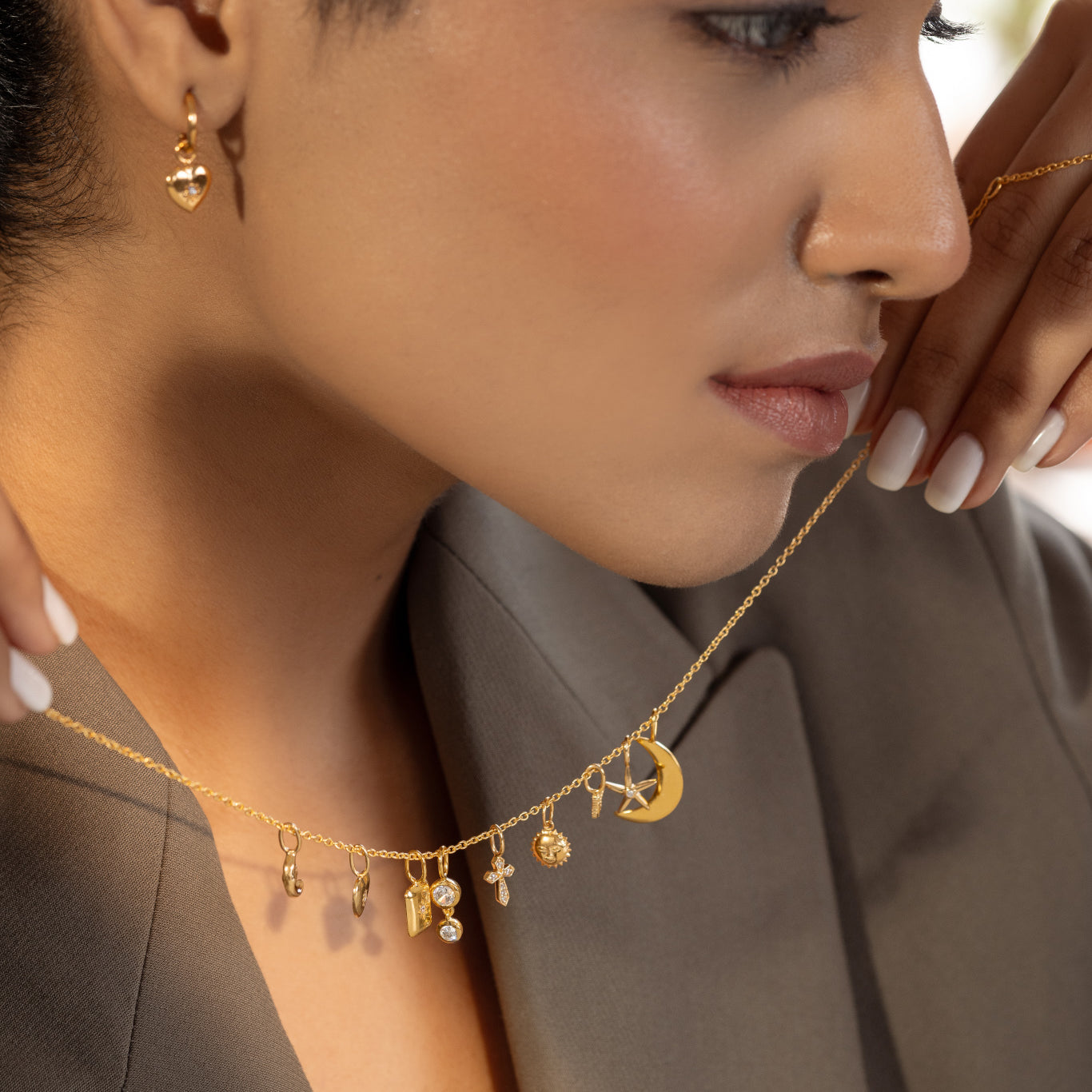 Vintage Studded Heart Huggies - Octonov