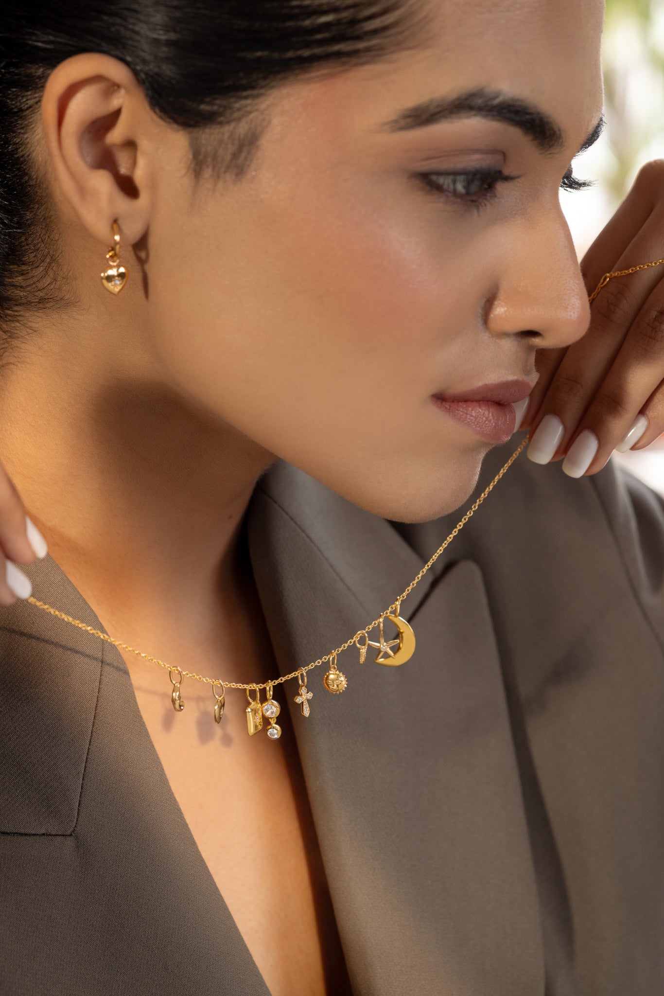 Vintage Studded Heart Huggies - Octonov