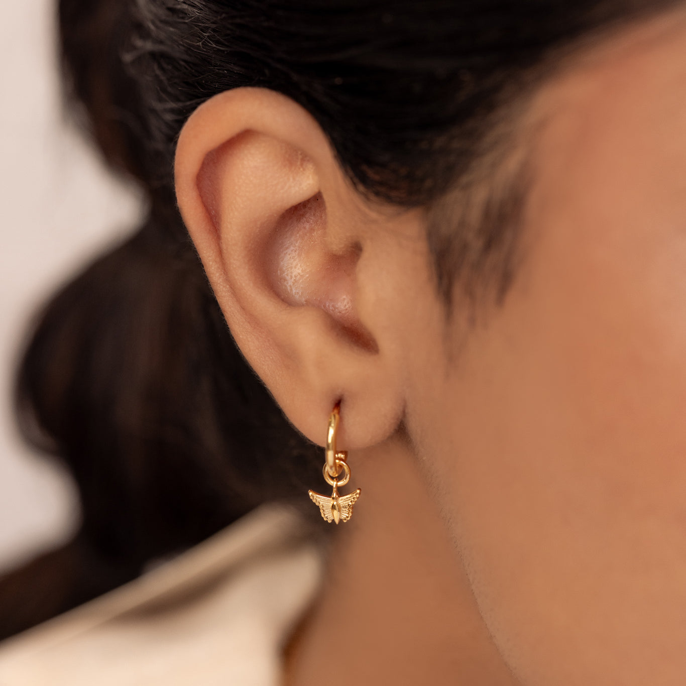 Dainty Butterfly Hoops - Octonov