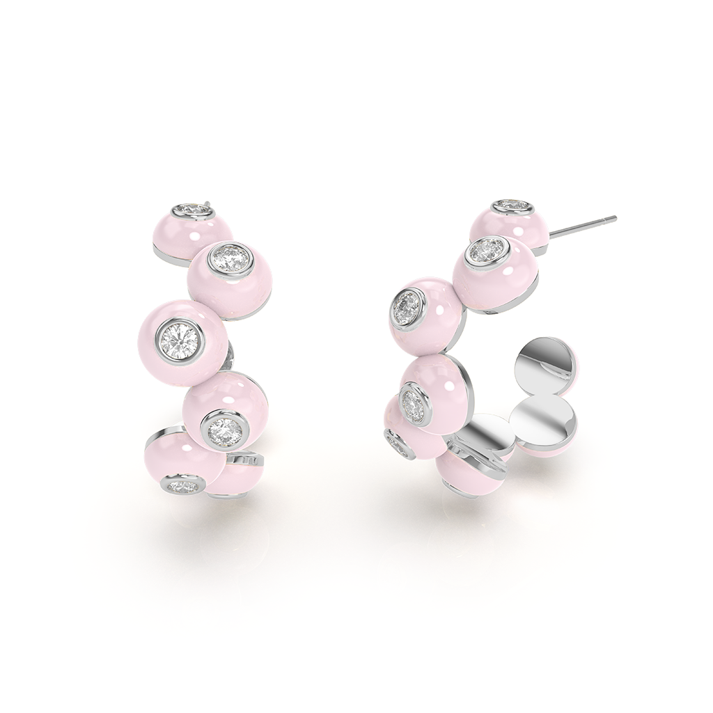 Zig-zag Bauble Earrings with a metallic gold finish, featuring intricate geometric patterns.