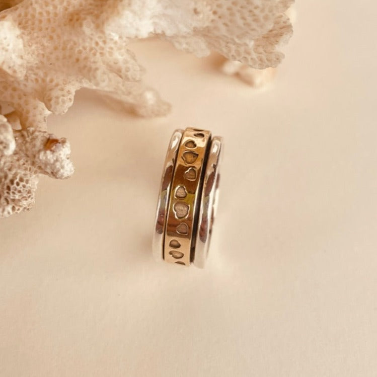 Love Hearts Fidget Spinner Ring - Octonov
