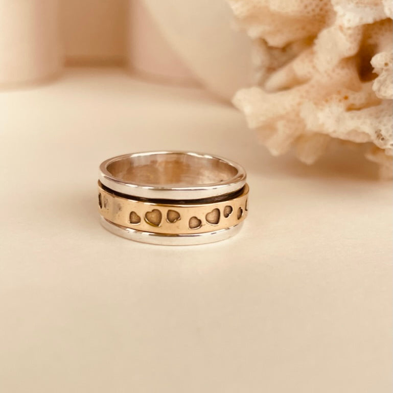 Love Hearts Fidget Spinner Ring - Octonov