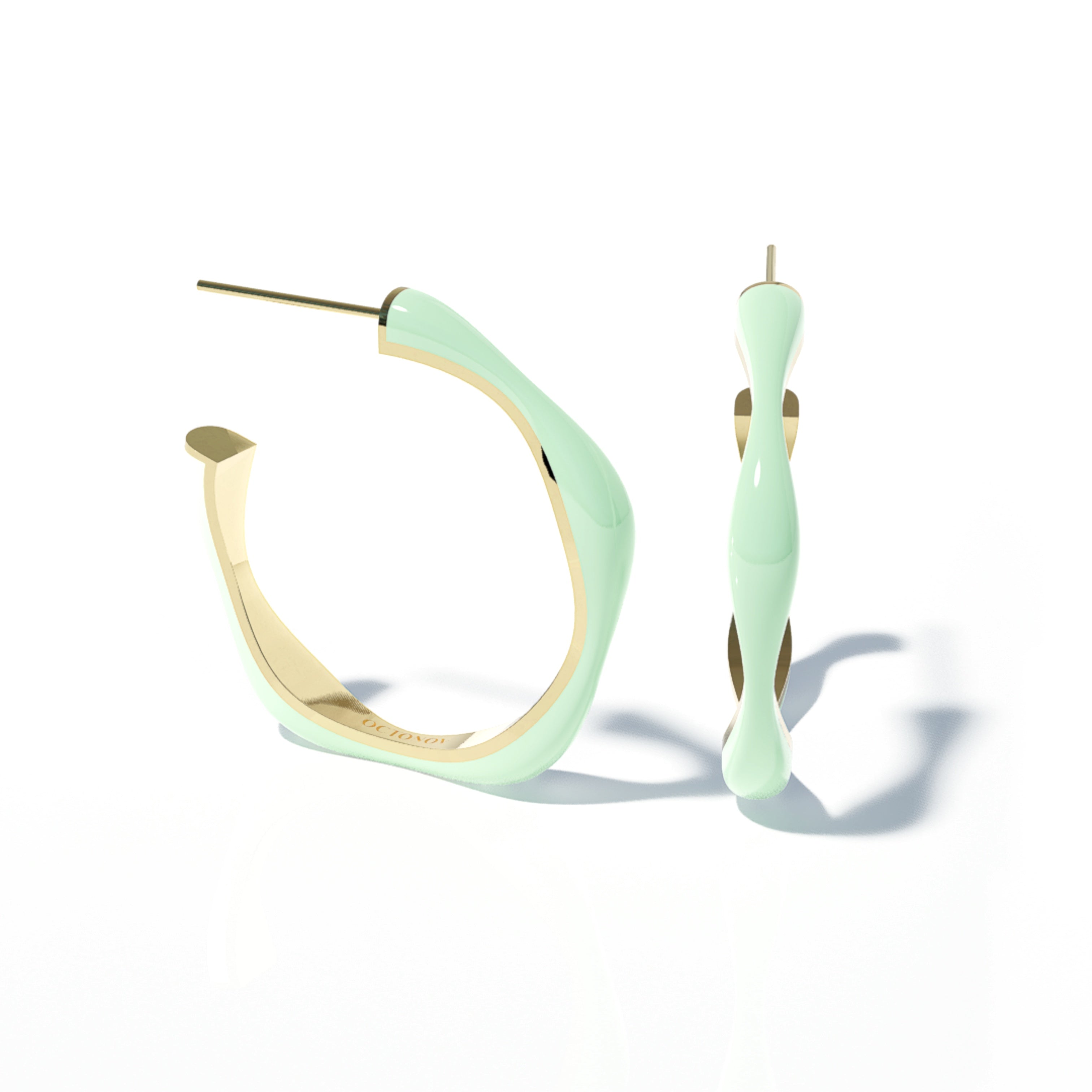 Sorbet Swirls Enamel Stacker Earring - Octonov