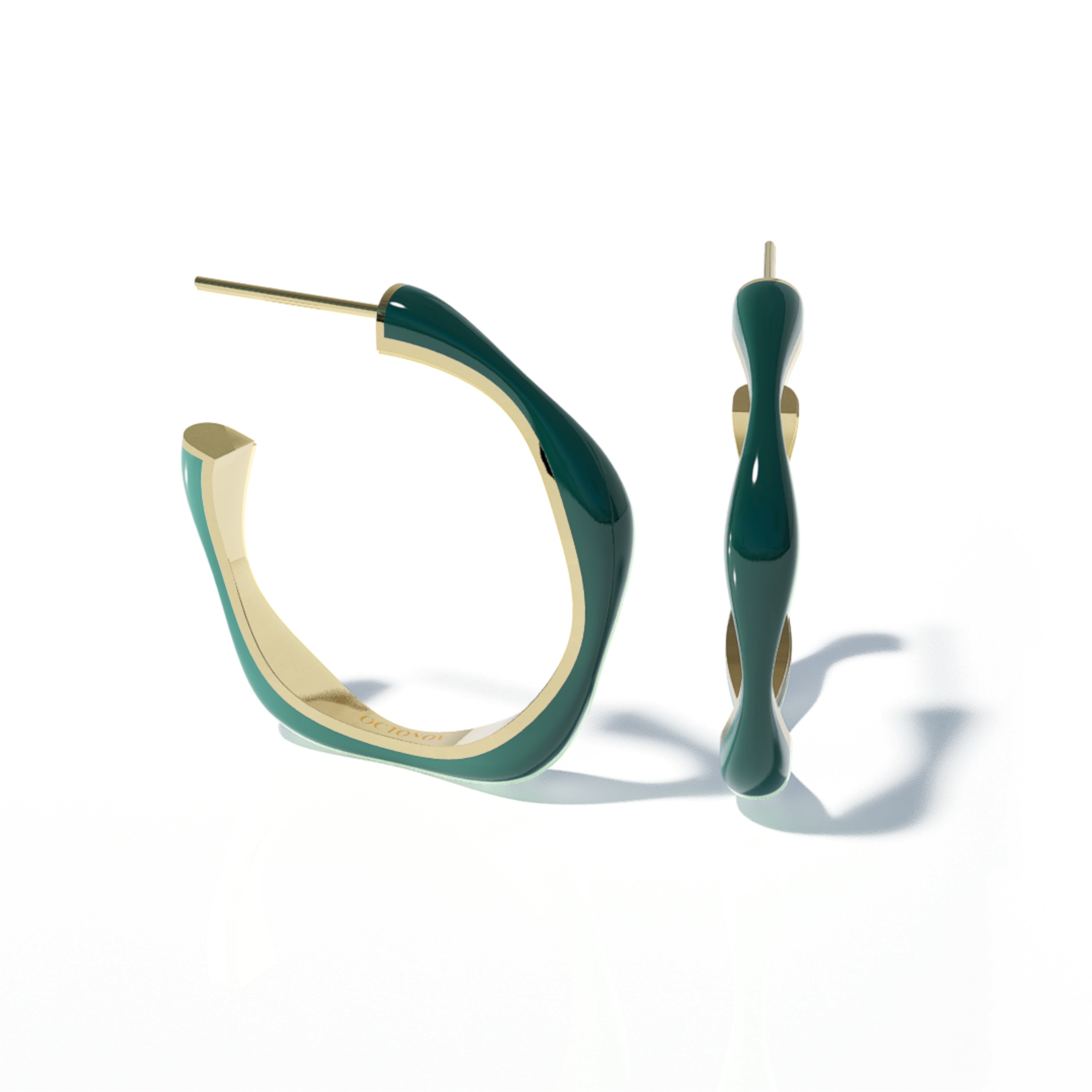 Sorbet Swirls Enamel Stacker Earring - Octonov