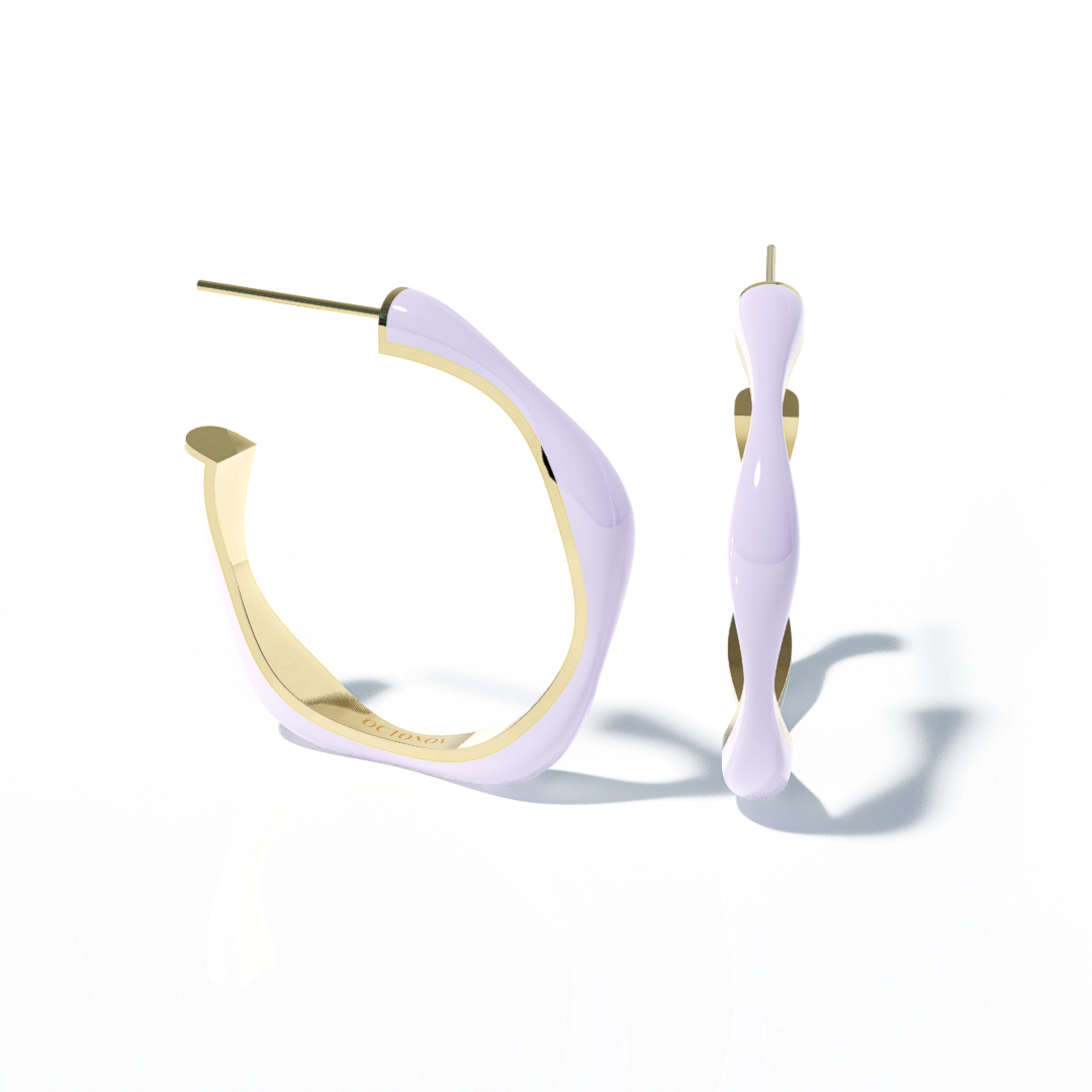 Sorbet Swirls Enamel Stacker Earring - Octonov