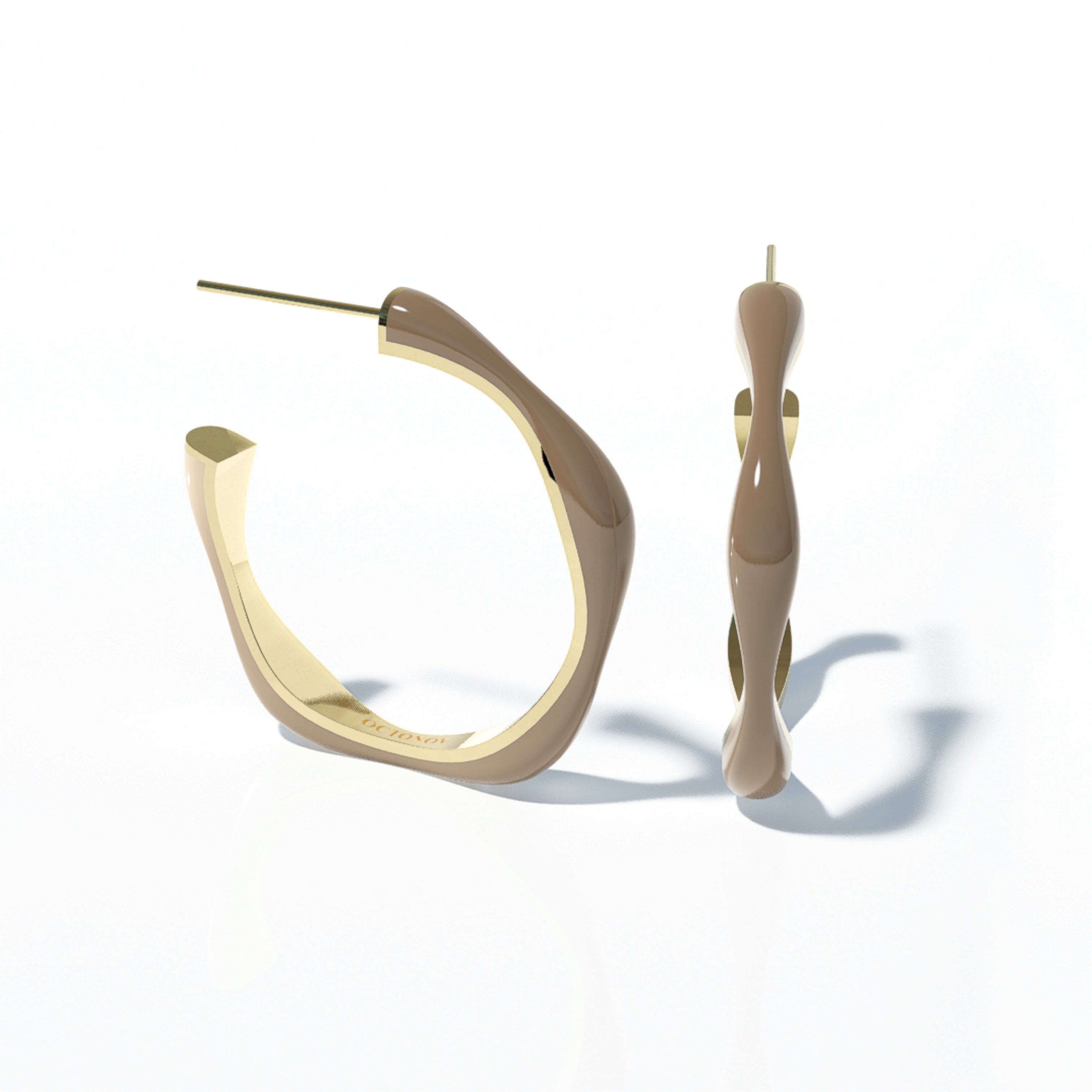 Sorbet Swirls Enamel Stacker Earring - Octonov