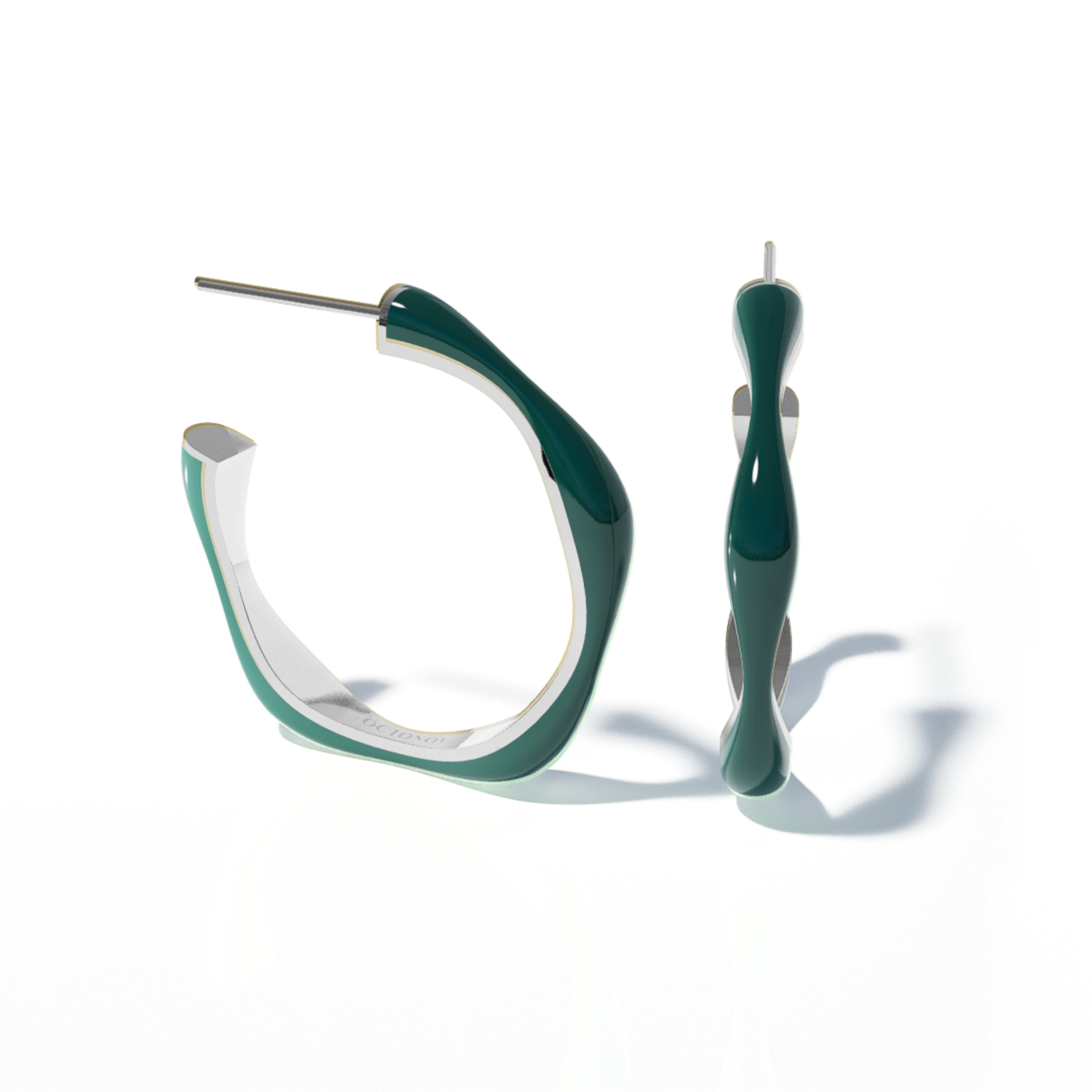 Sorbet Swirls Enamel Stacker Earring - Octonov