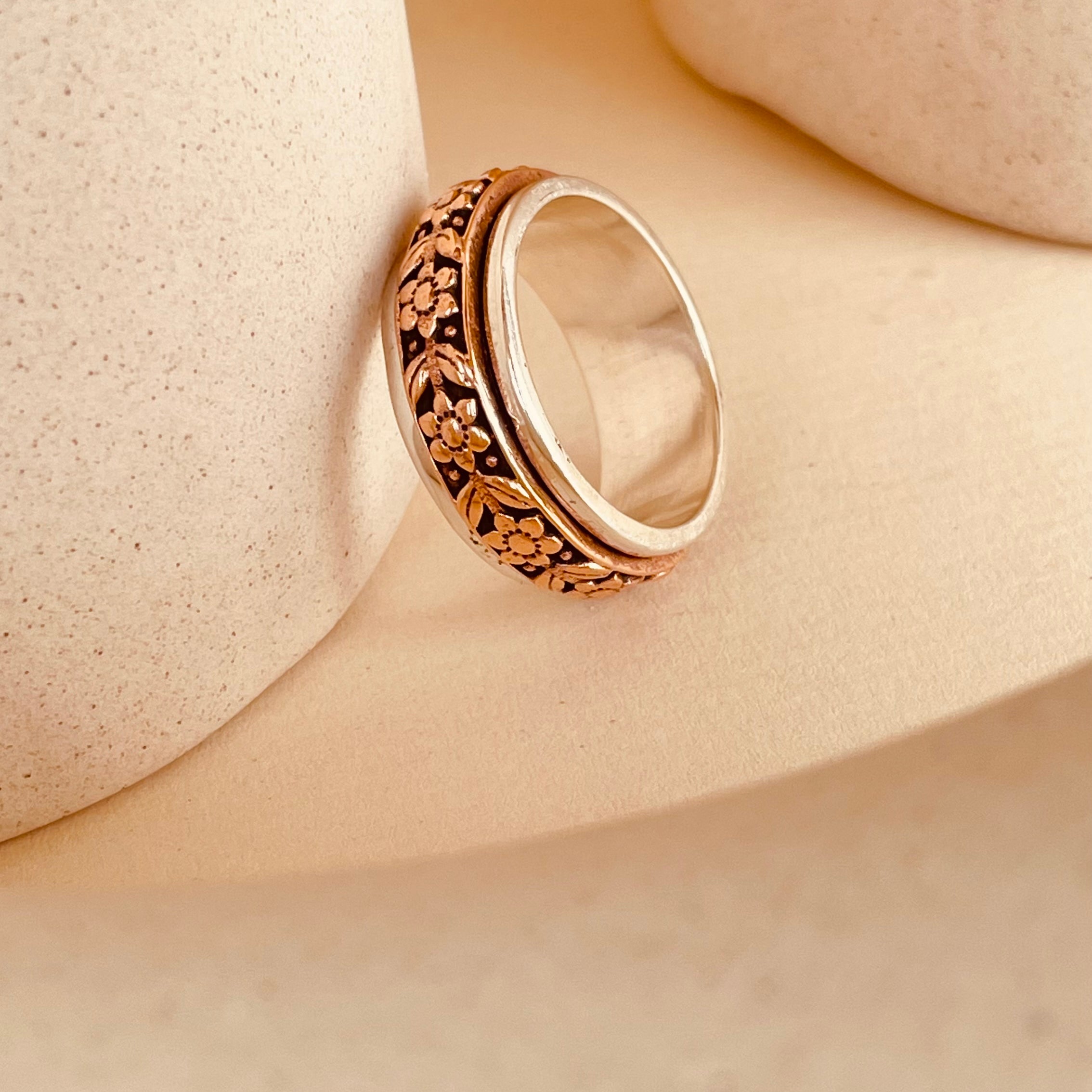 Moon Phase Fidget Spinner Ring - Octonov