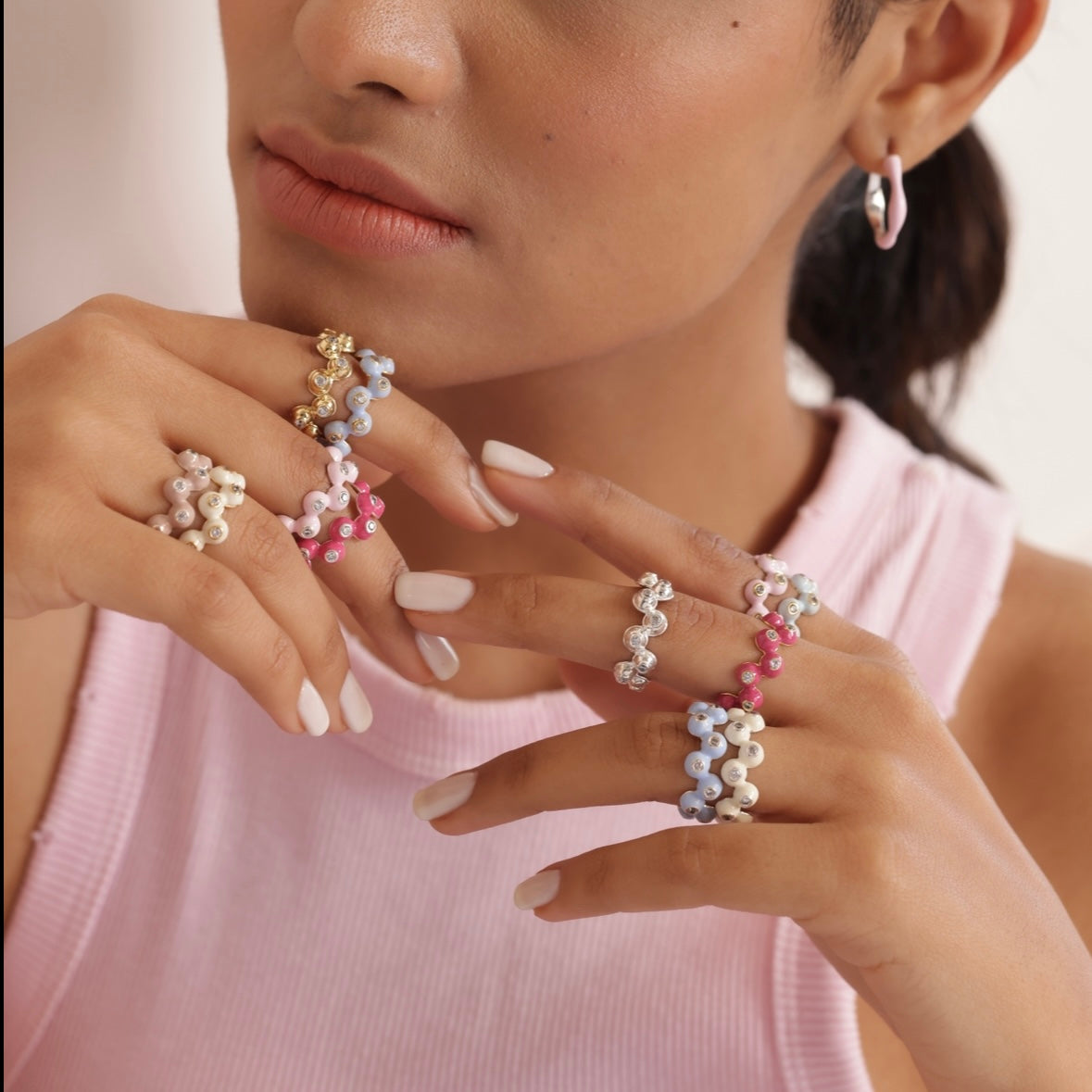 Solid Zig-zag Bauble Pop Ring - Octonov