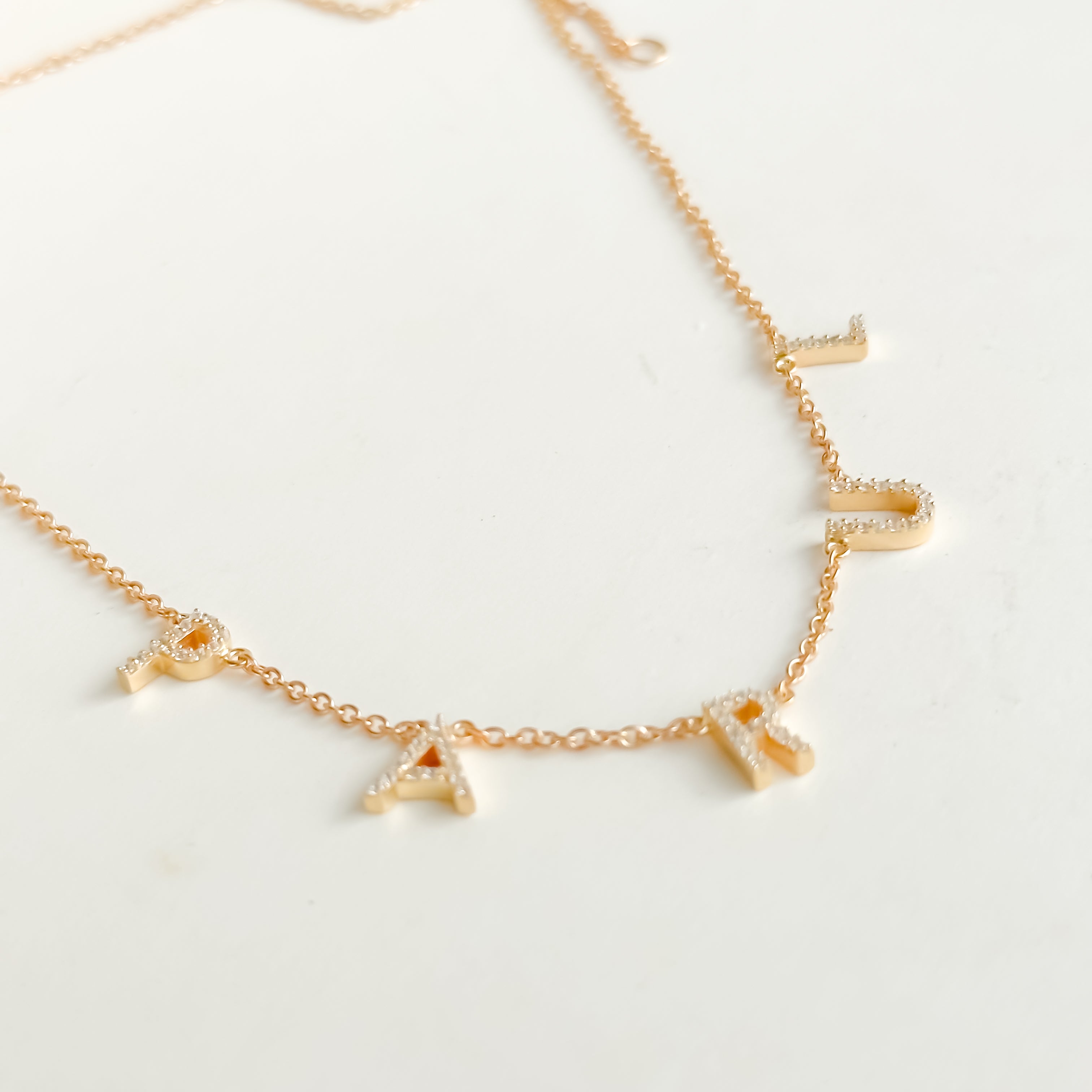 Custom Pave Diamond Name Necklace - Octonov