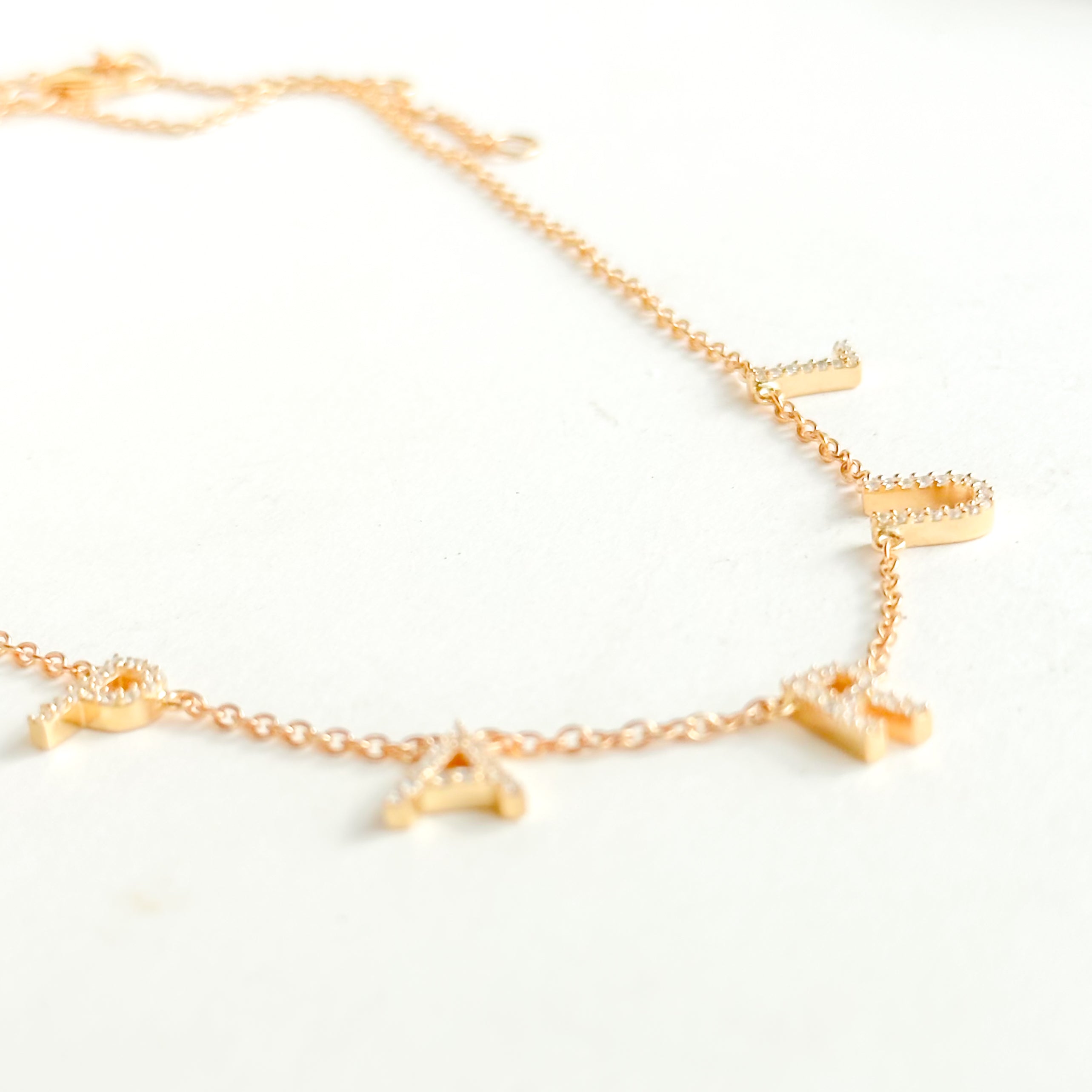 Custom Pave Diamond Name Necklace - Octonov