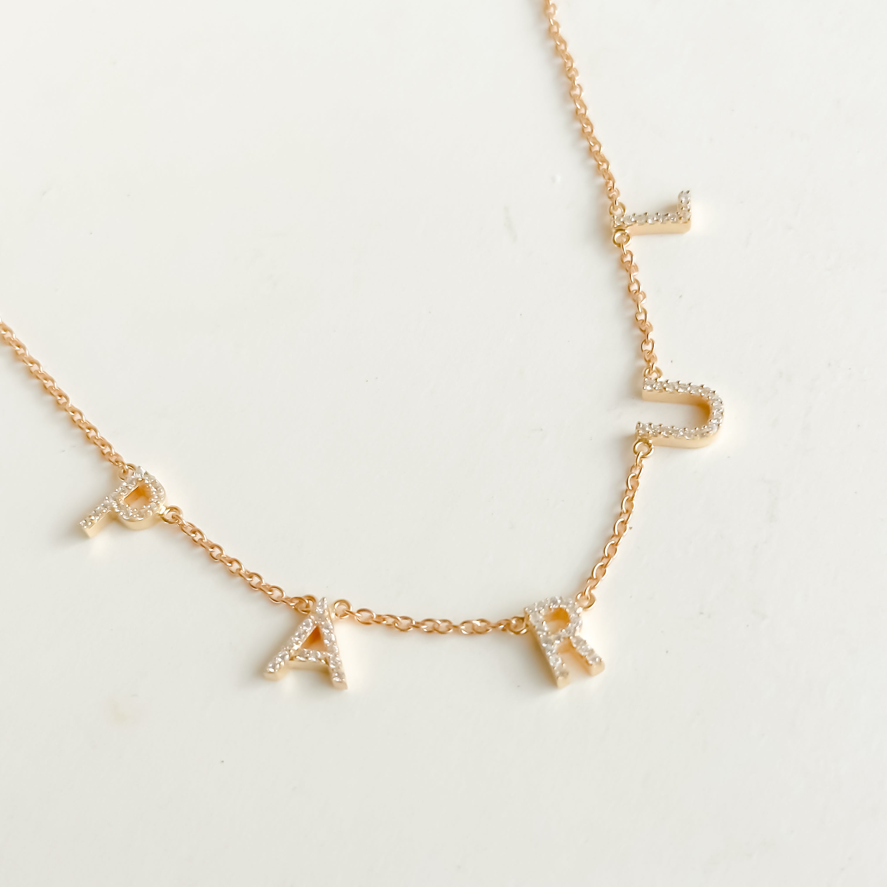 Custom Pave Diamond Name Necklace - Octonov