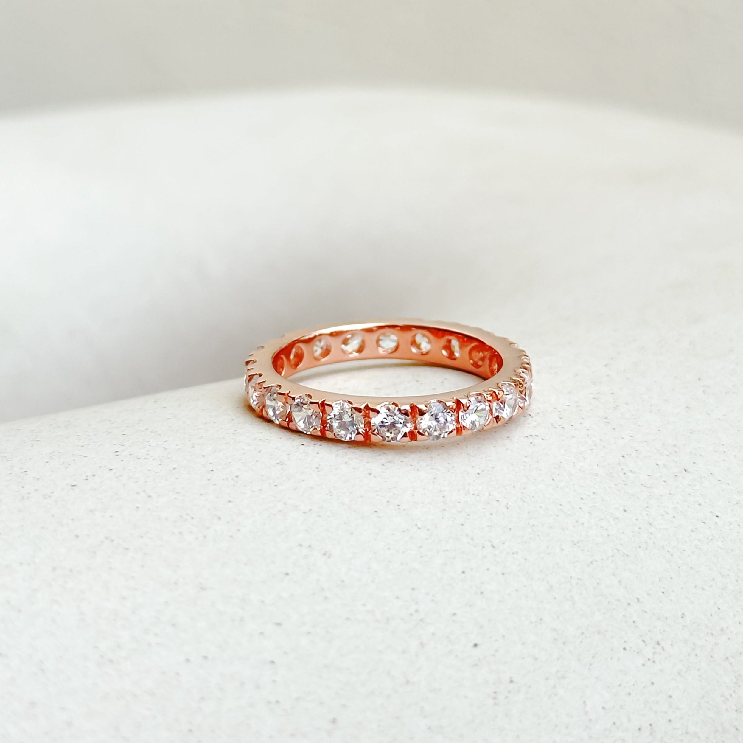 Zircon Encrusted Eternity Band - Octonov