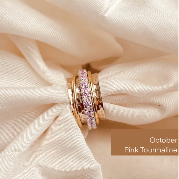 December Birthstone Eternity Spinner Ring - Octonov