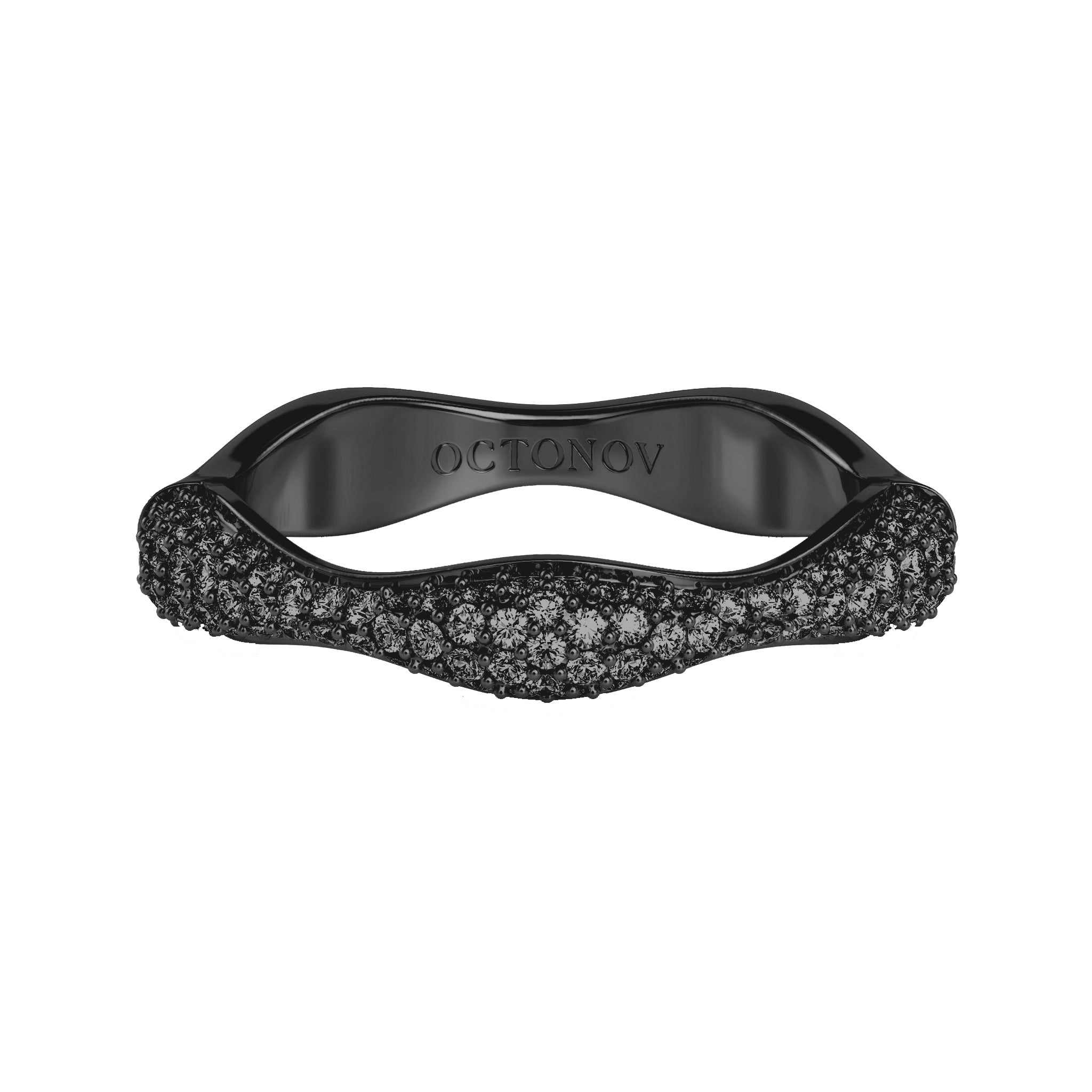 Diamond Swirl Stacker Ring - Octonov