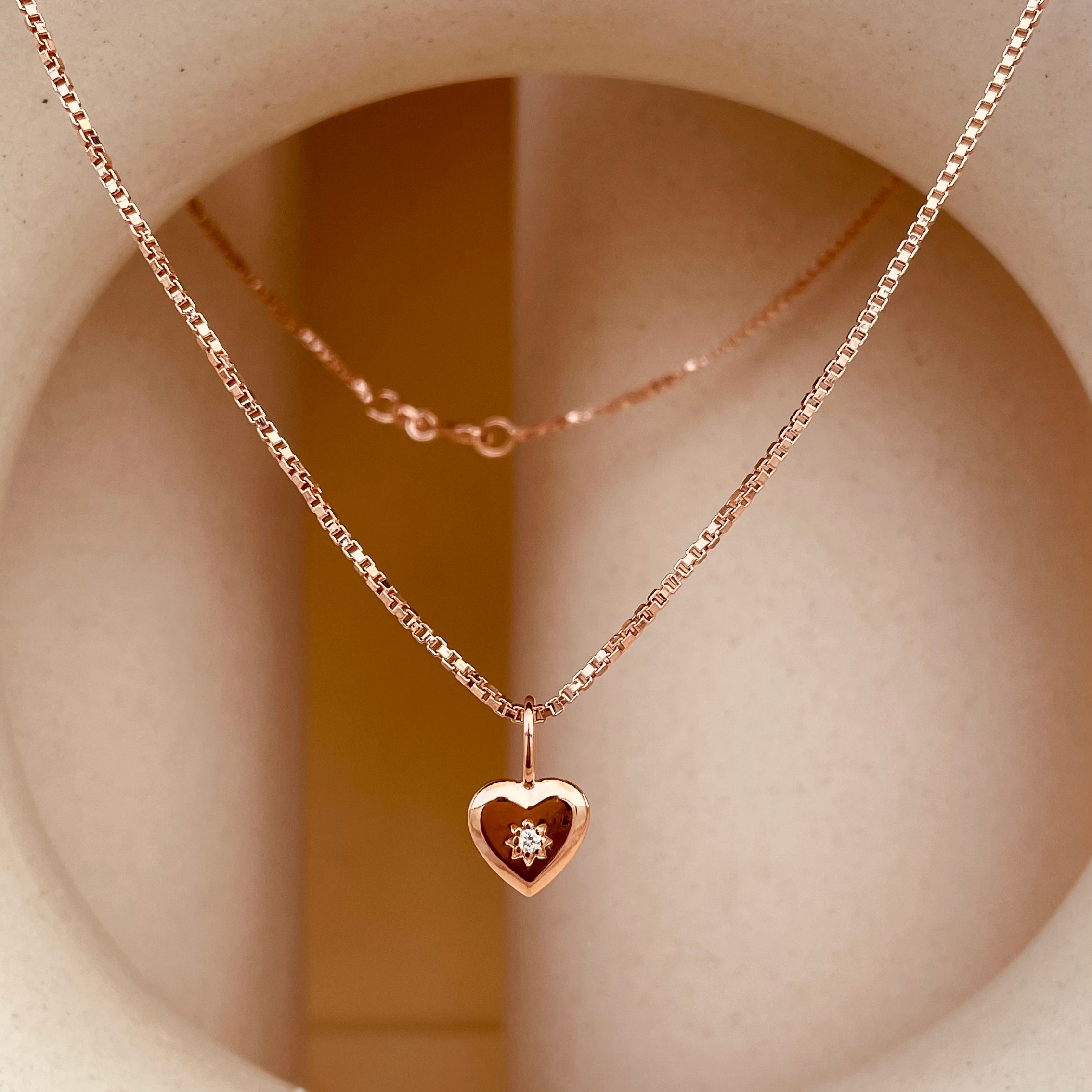 Vintage Heart Classy Necklace with Box Chain - Octonov