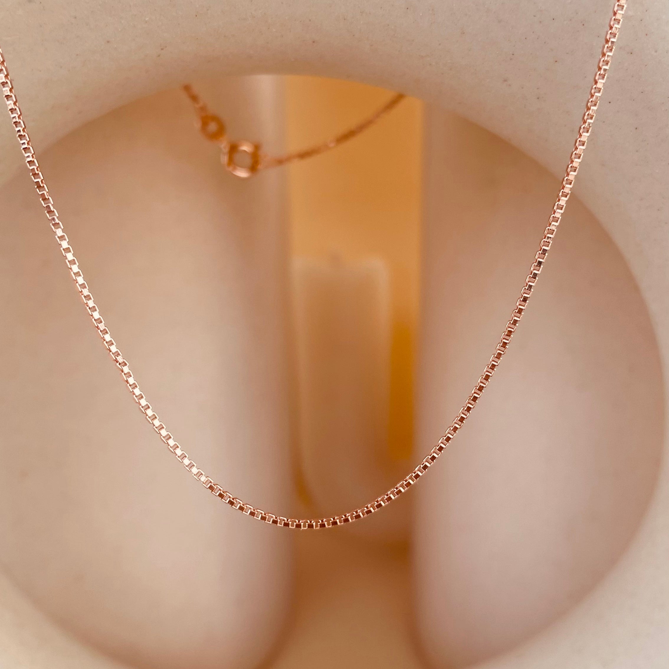 Gold Box Chain Necklace - Octonov