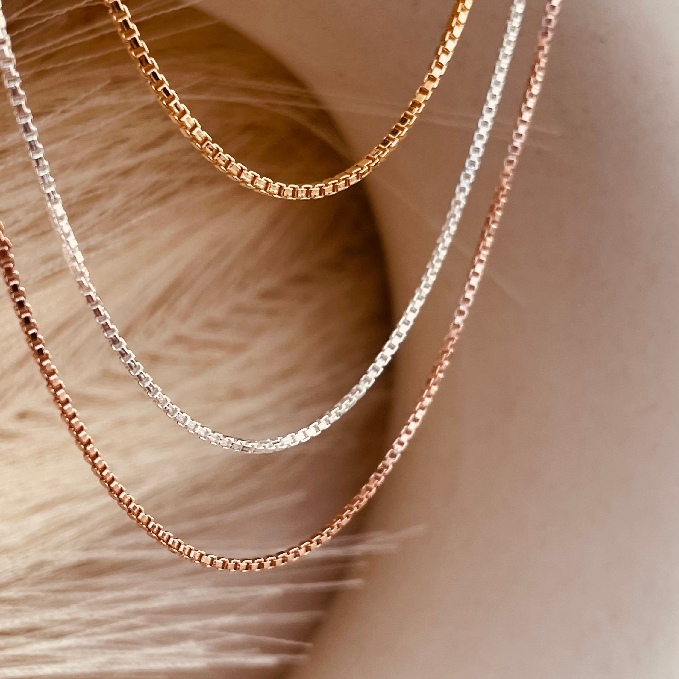 Gold Box Chain Necklace - Octonov