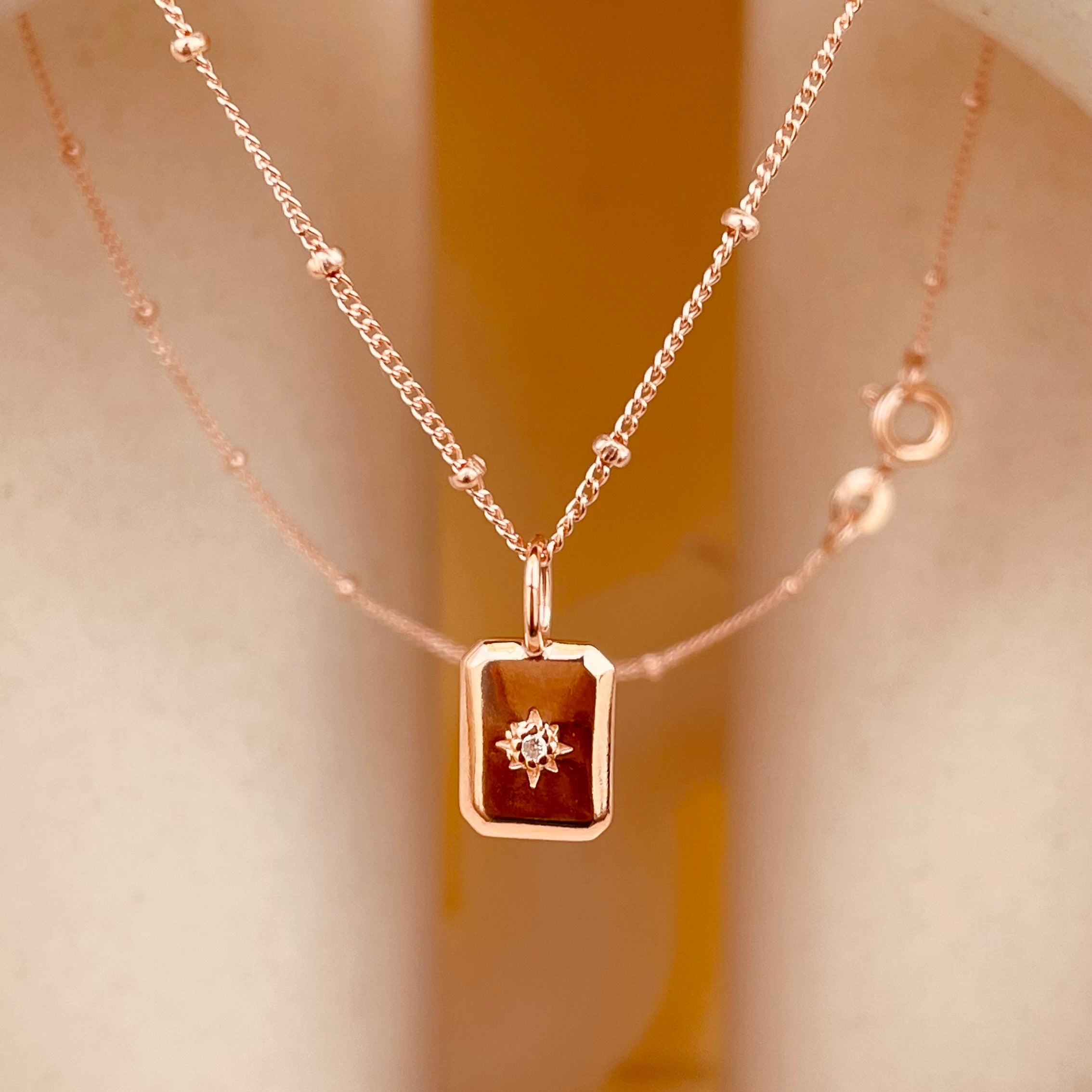 Dainty North Star Necklace with Satellite Chain - Octonov