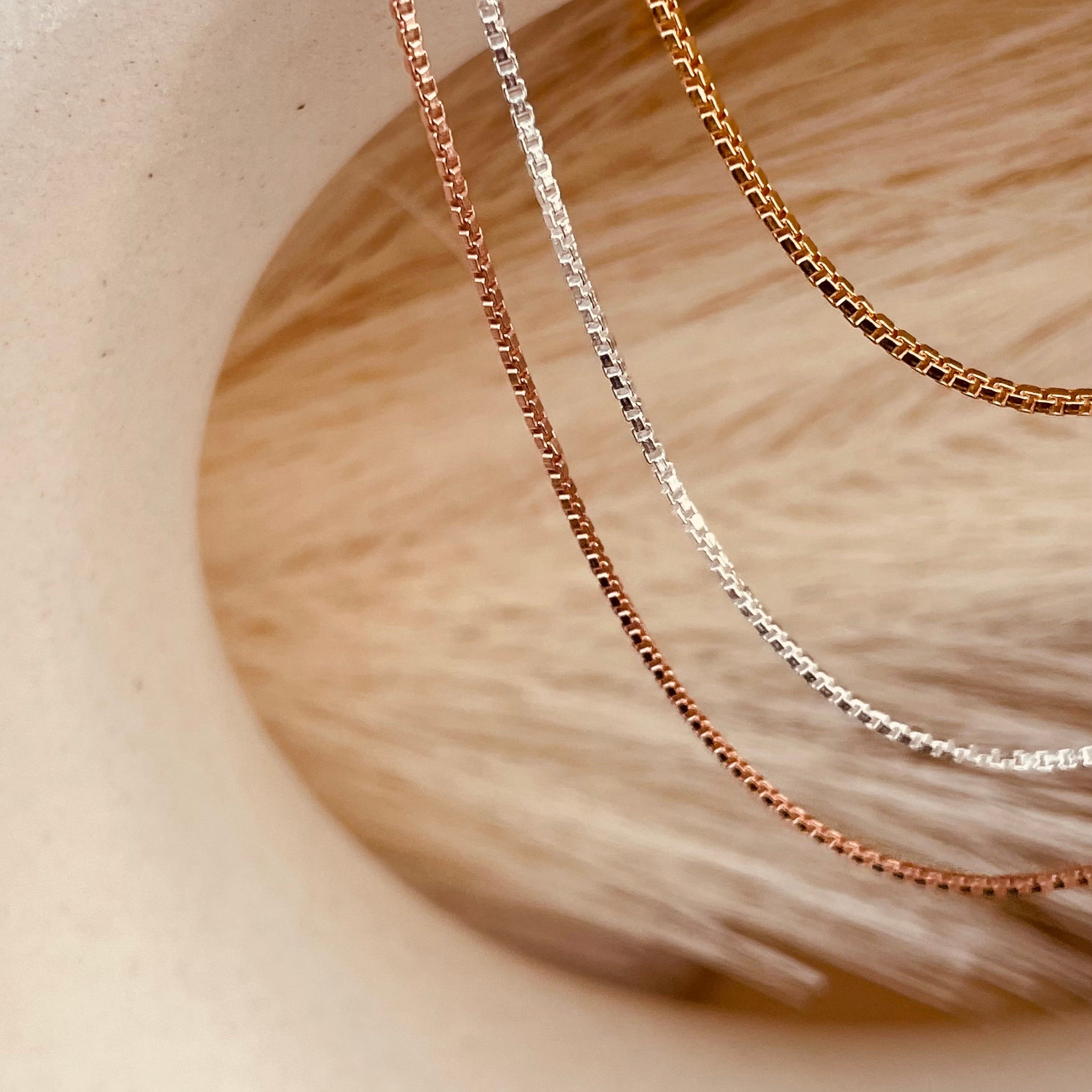 Gold Box Chain Necklace - Octonov