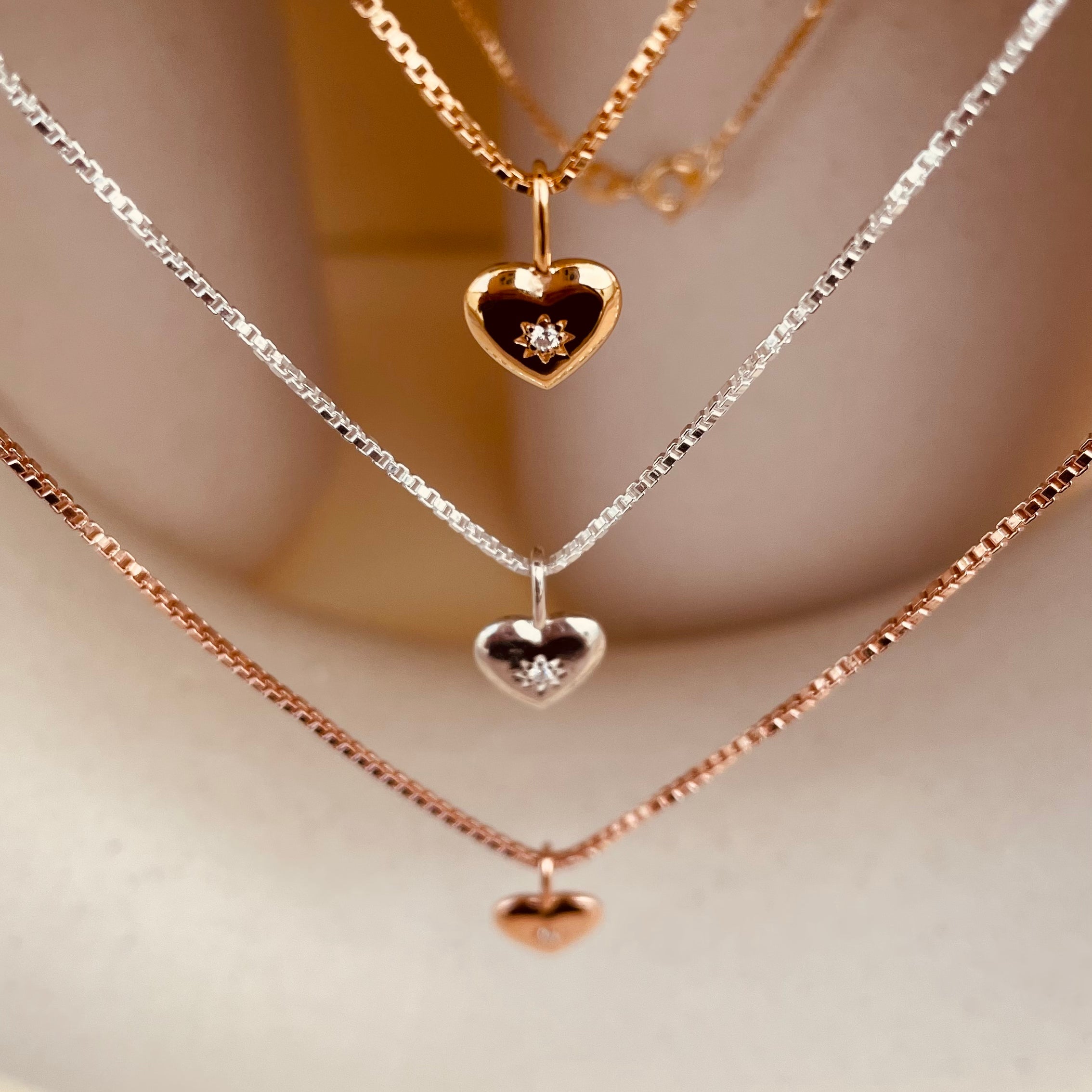 Vintage Heart Classy Necklace with Box Chain - Octonov