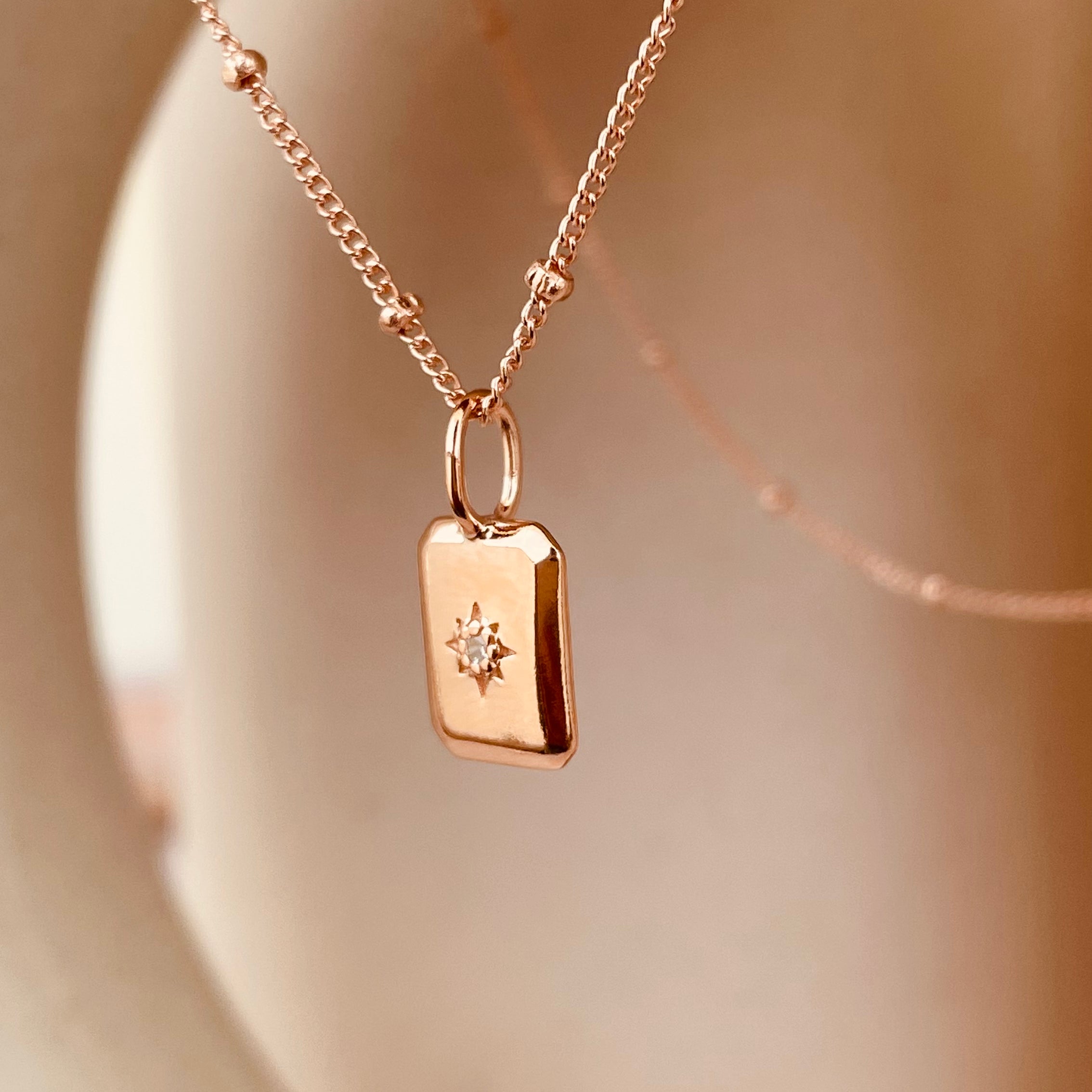 Dainty North Star Necklace with Satellite Chain - Octonov