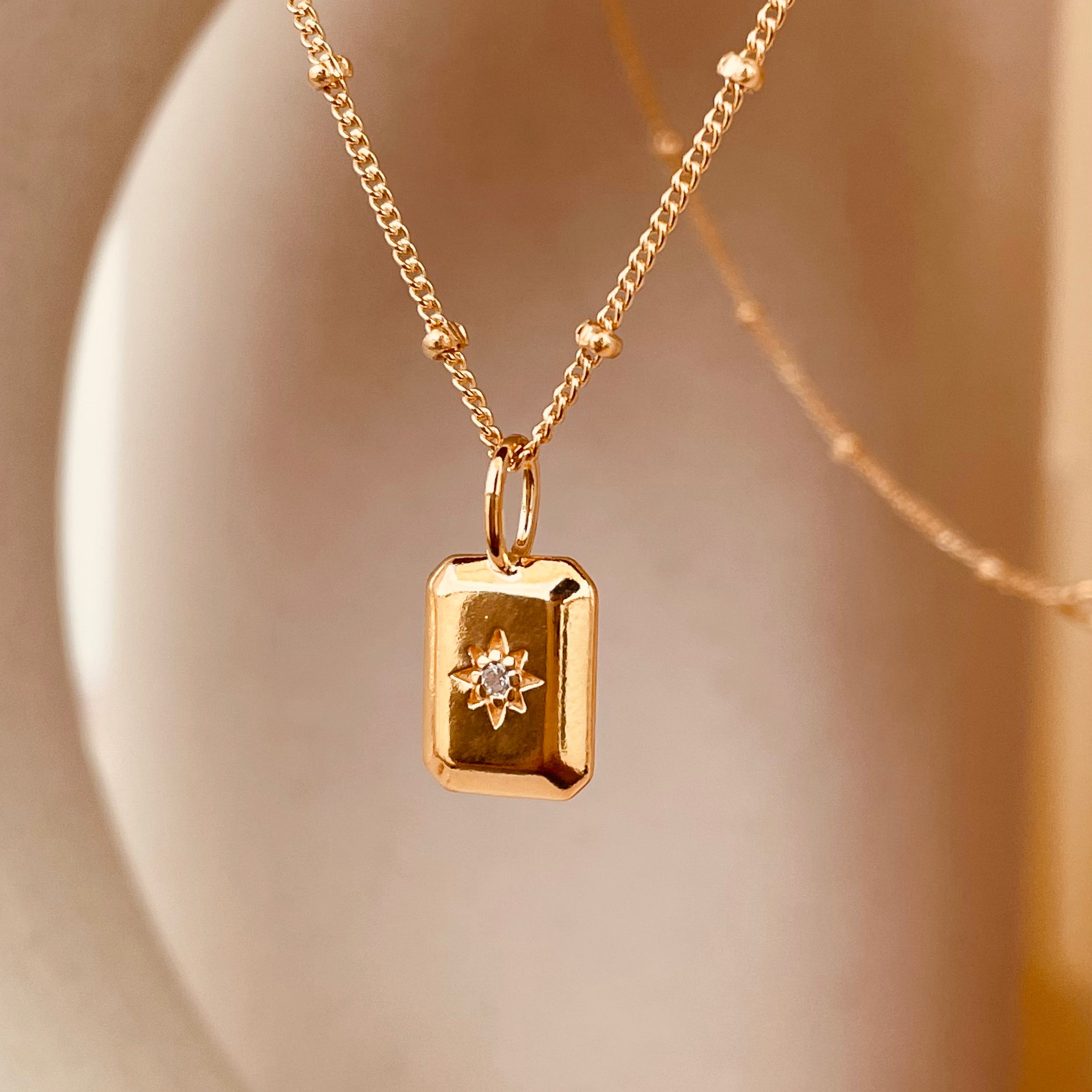 Dainty North Star Necklace with Satellite Chain - Octonov