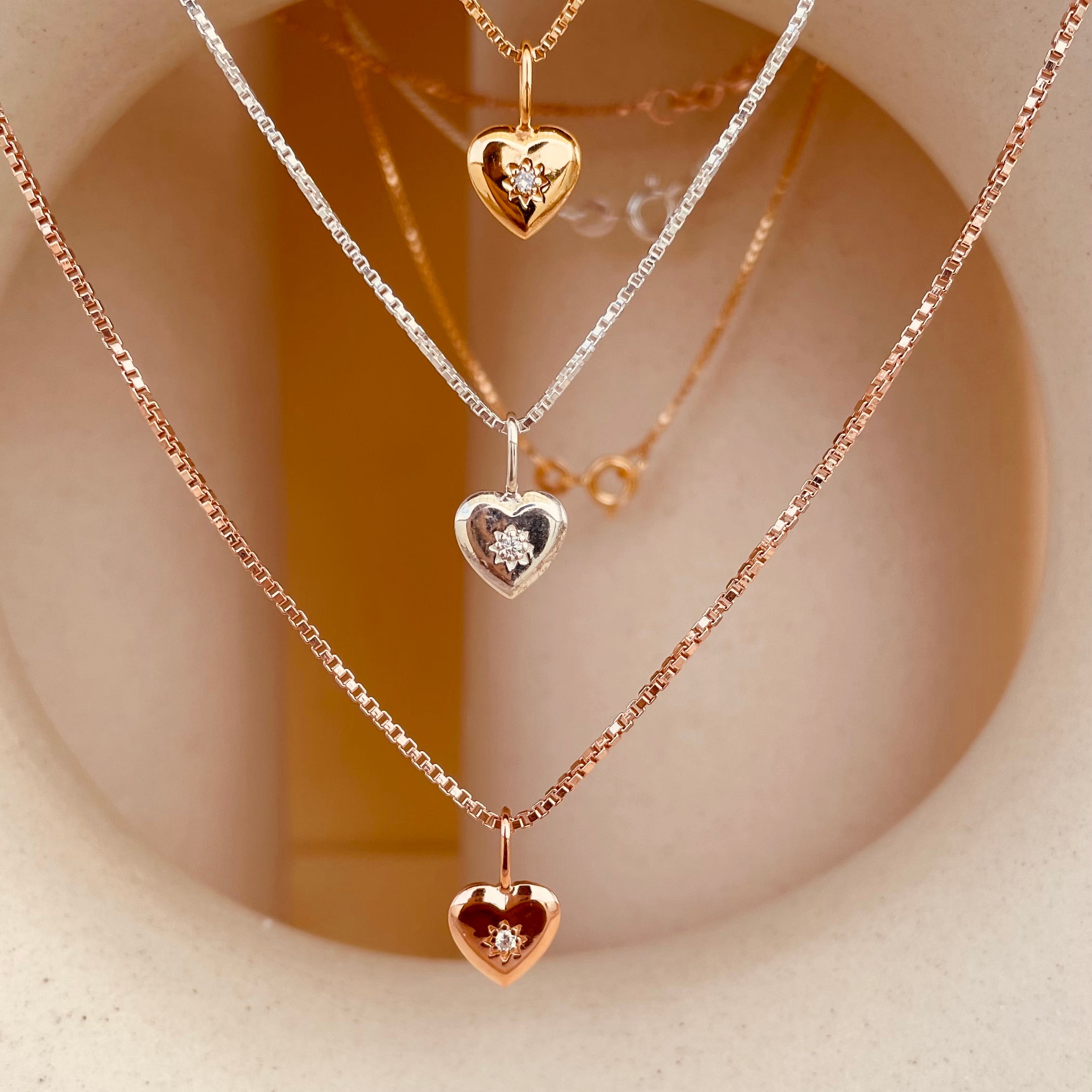 Vintage Heart Classy Necklace with Box Chain - Octonov