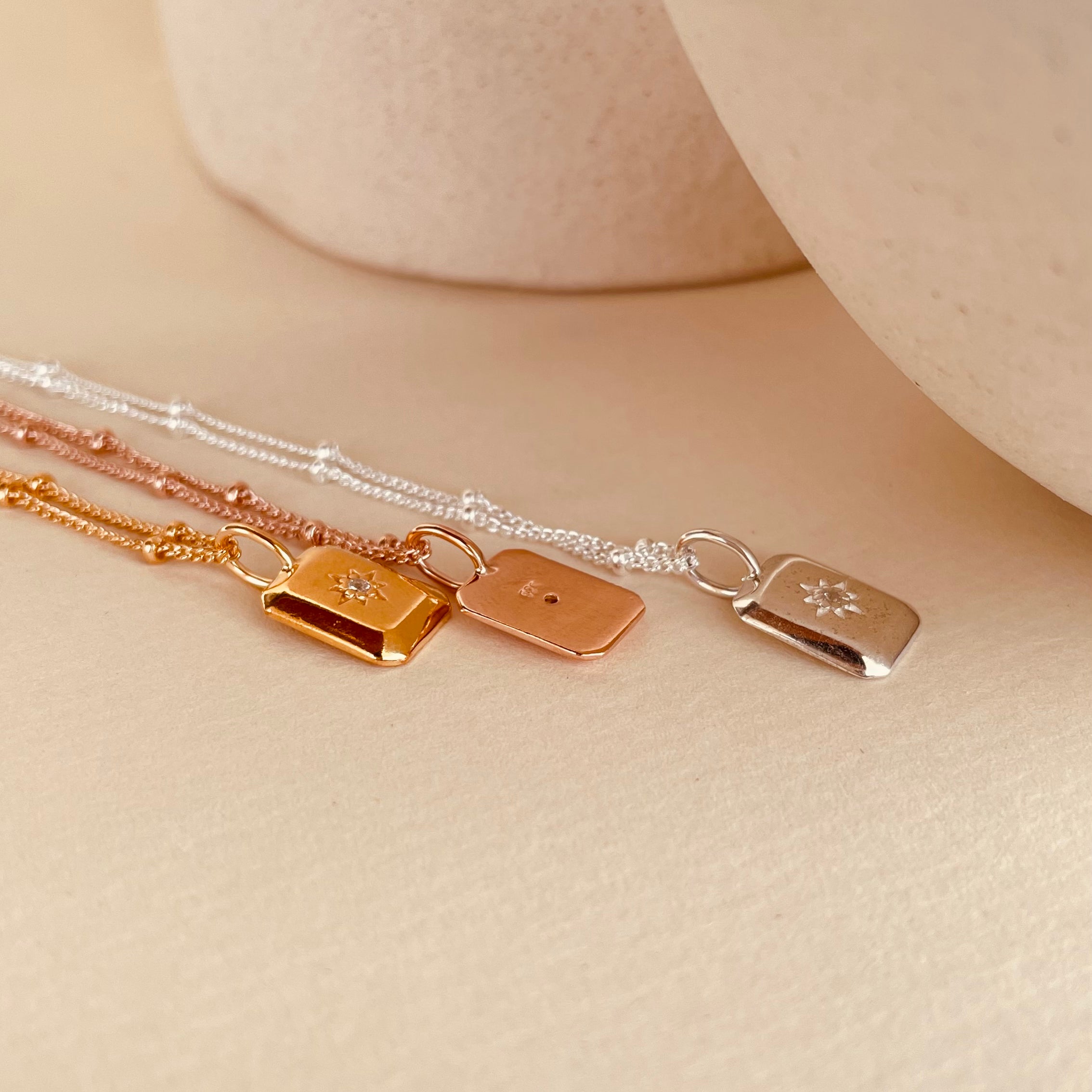 Dainty North Star Necklace with Satellite Chain - Octonov