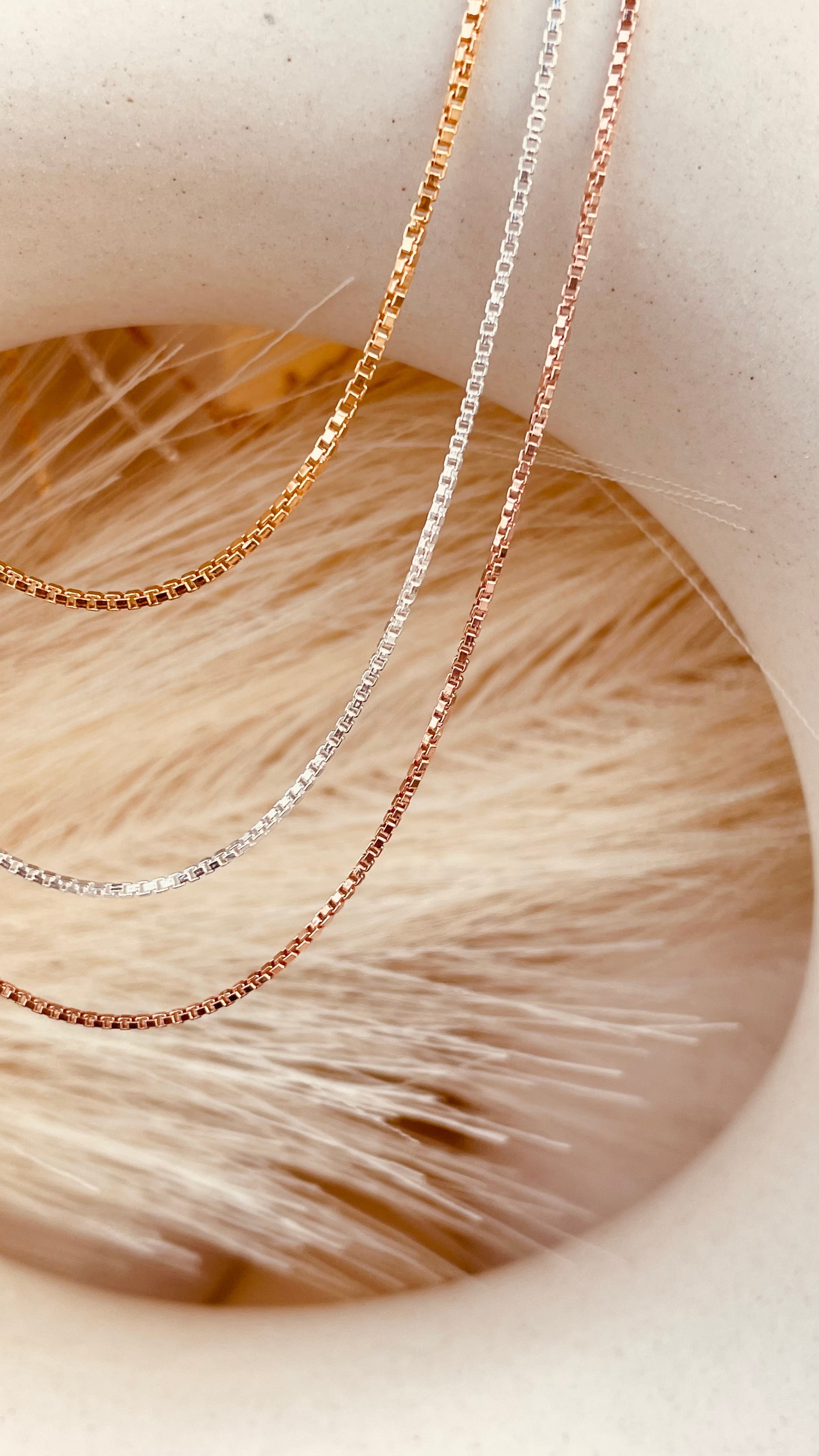 Gold Box Chain Necklace - Octonov