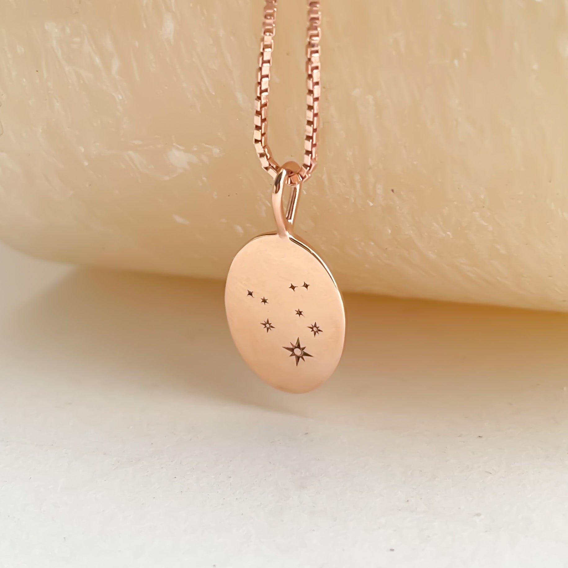 Engraved Zodiac Constellation Necklace, Personalised Zodiac Signs Necklace - Octonov