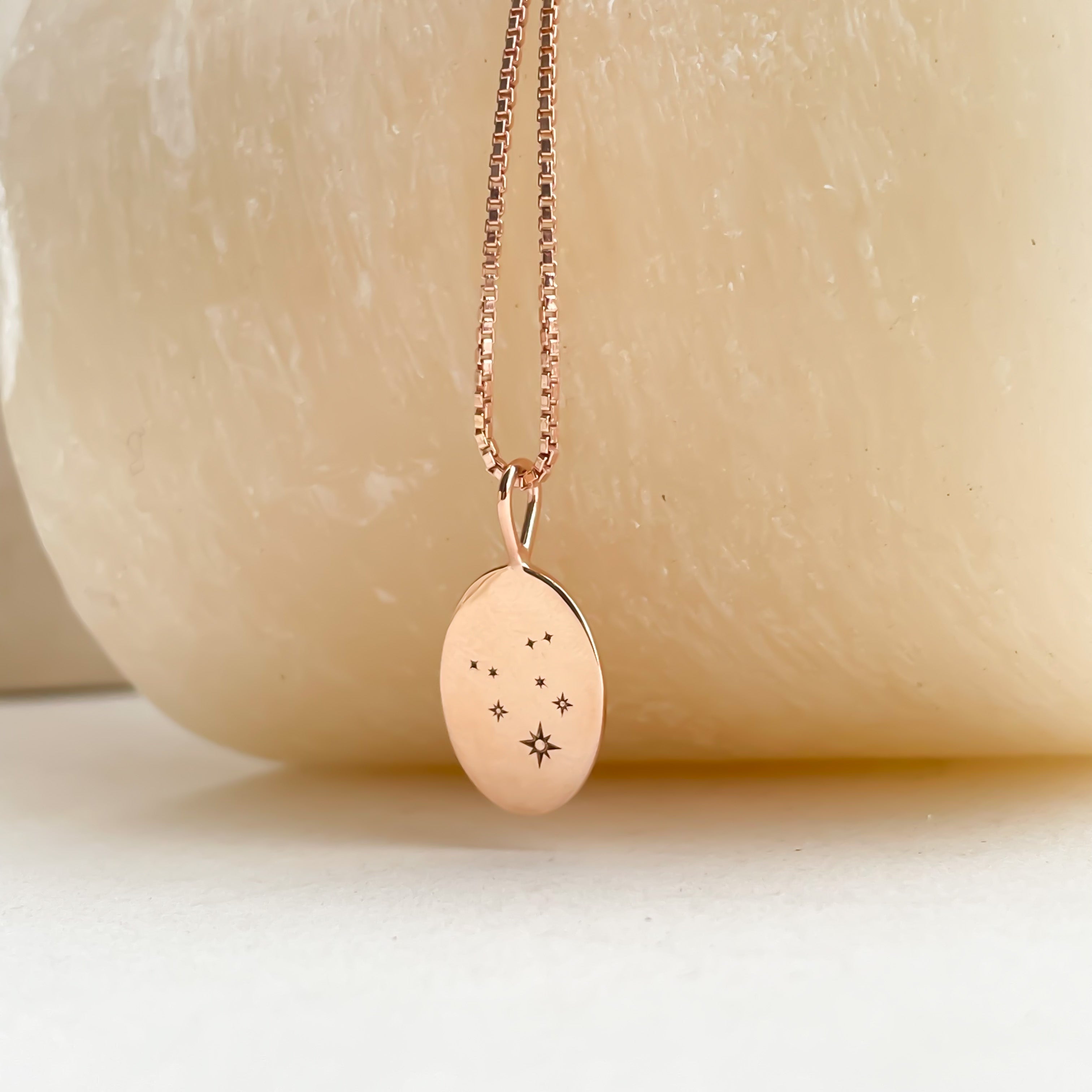 Engraved Zodiac Constellation Necklace, Personalised Zodiac Signs Necklace - Octonov
