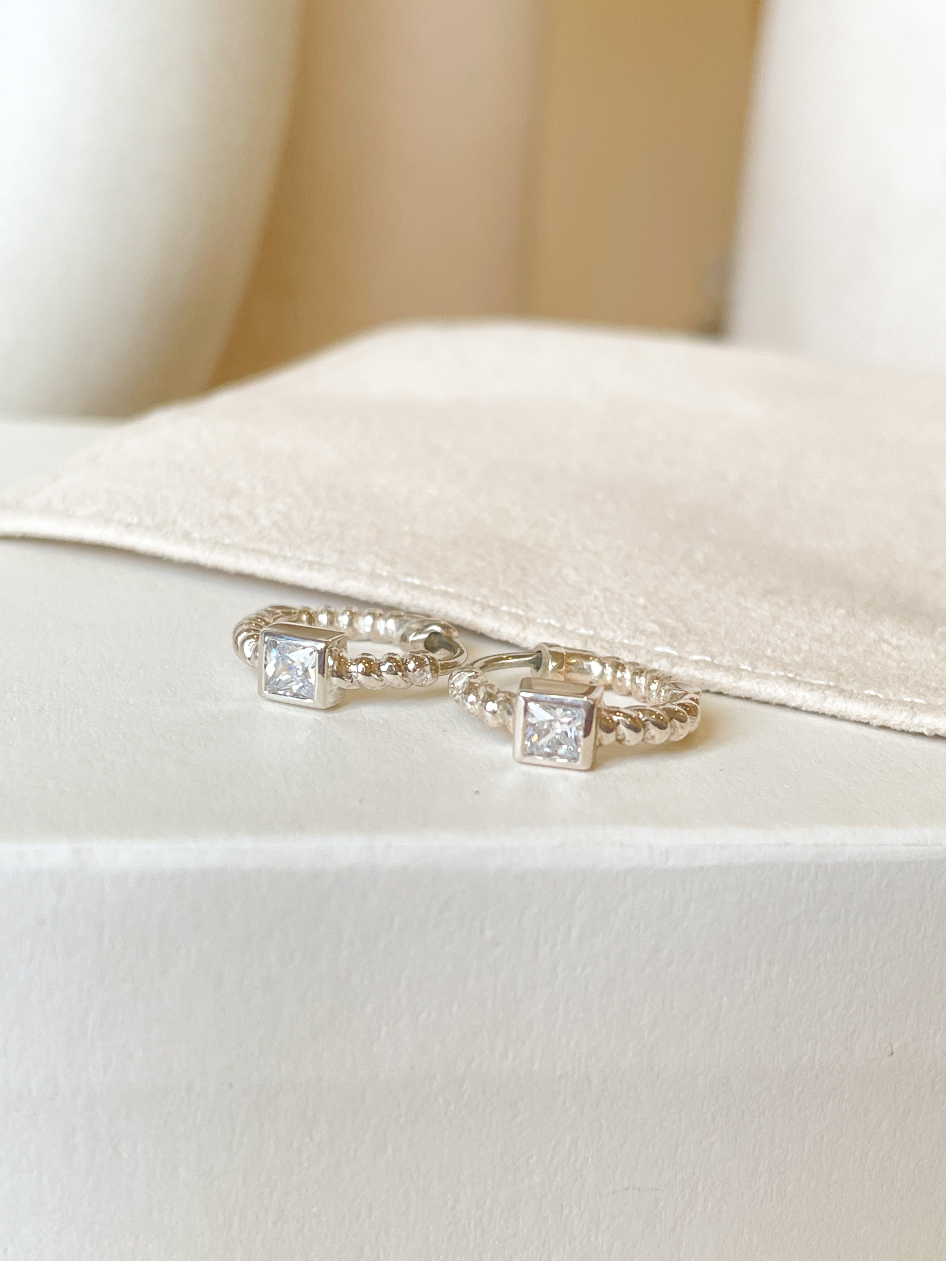 Square Diamond Huggies - Octonov