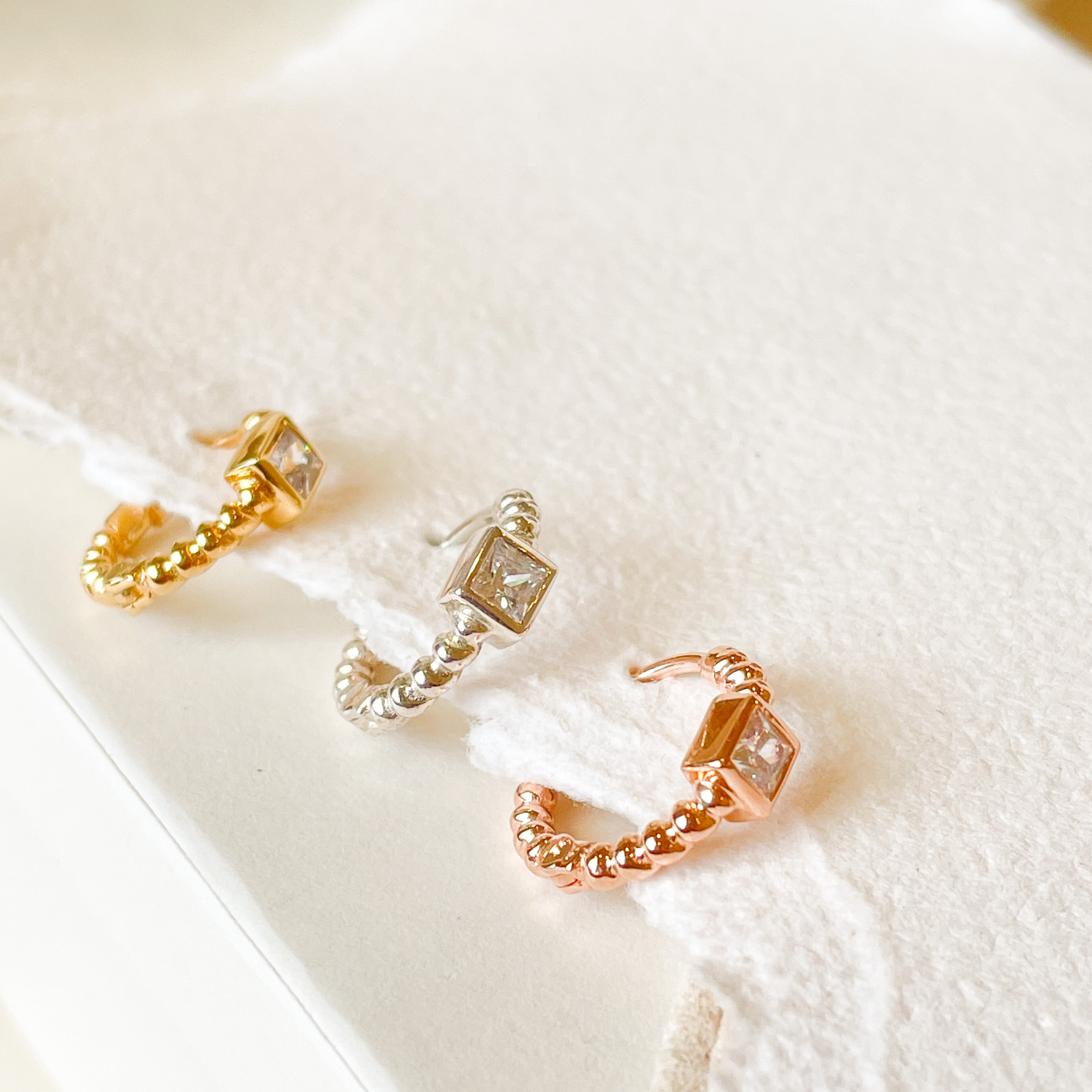 Square Diamond Huggies - Octonov