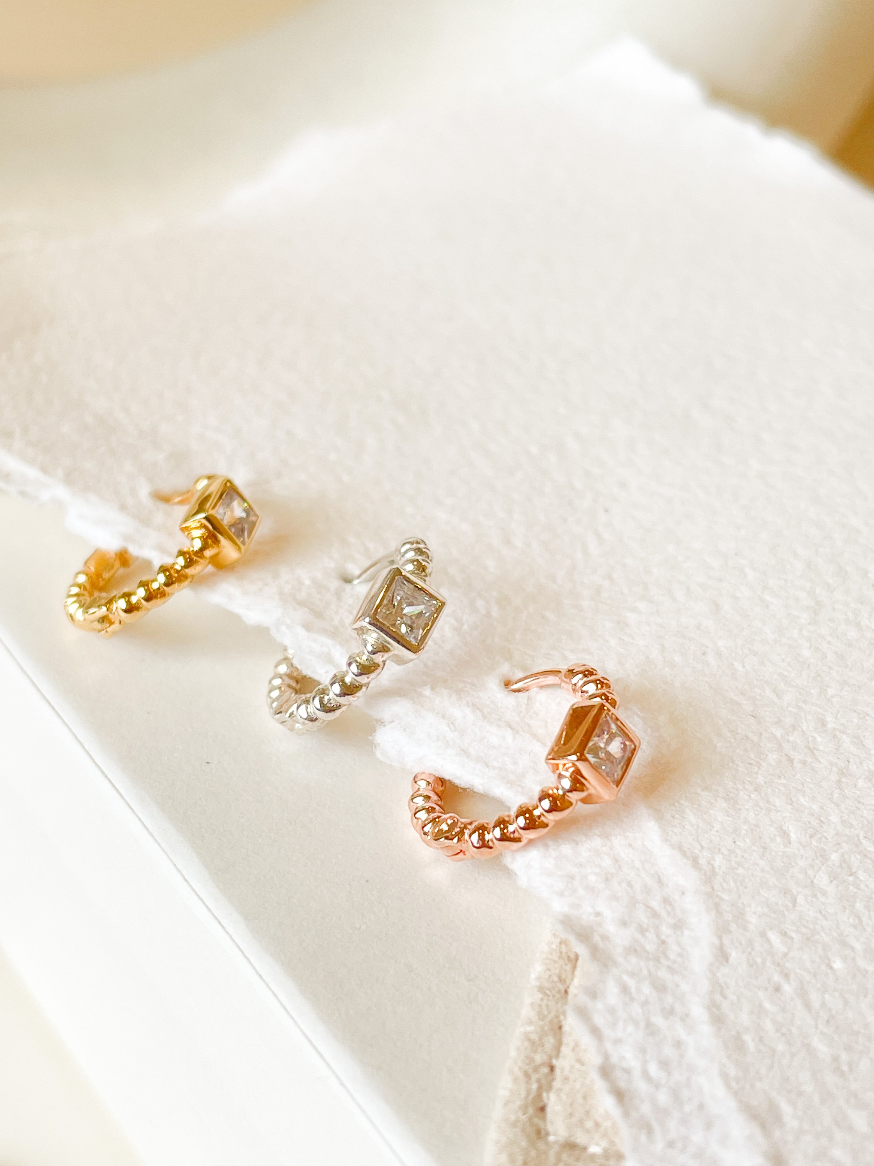 Square Diamond Huggies - Octonov