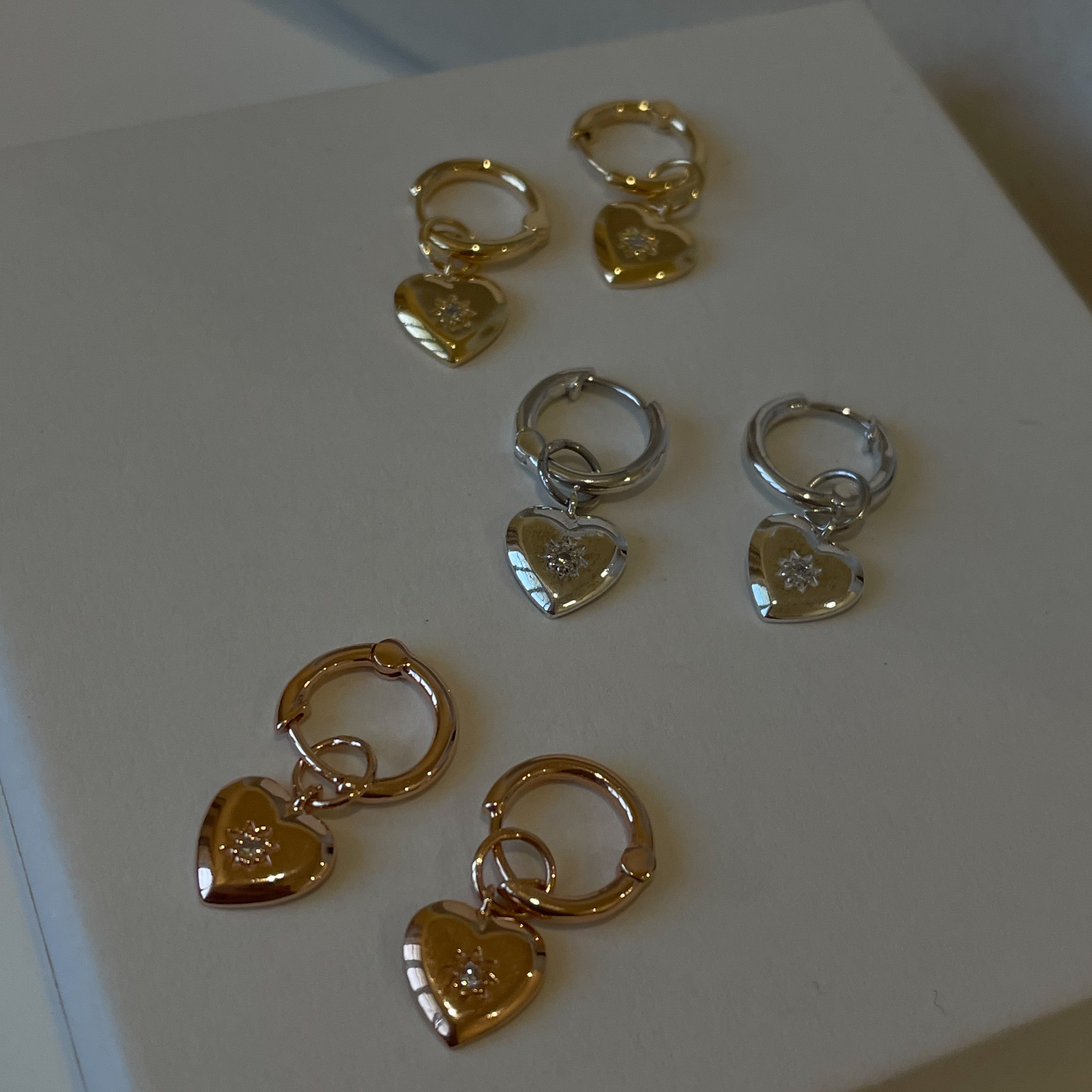 Vintage Studded Heart Huggies - Octonov