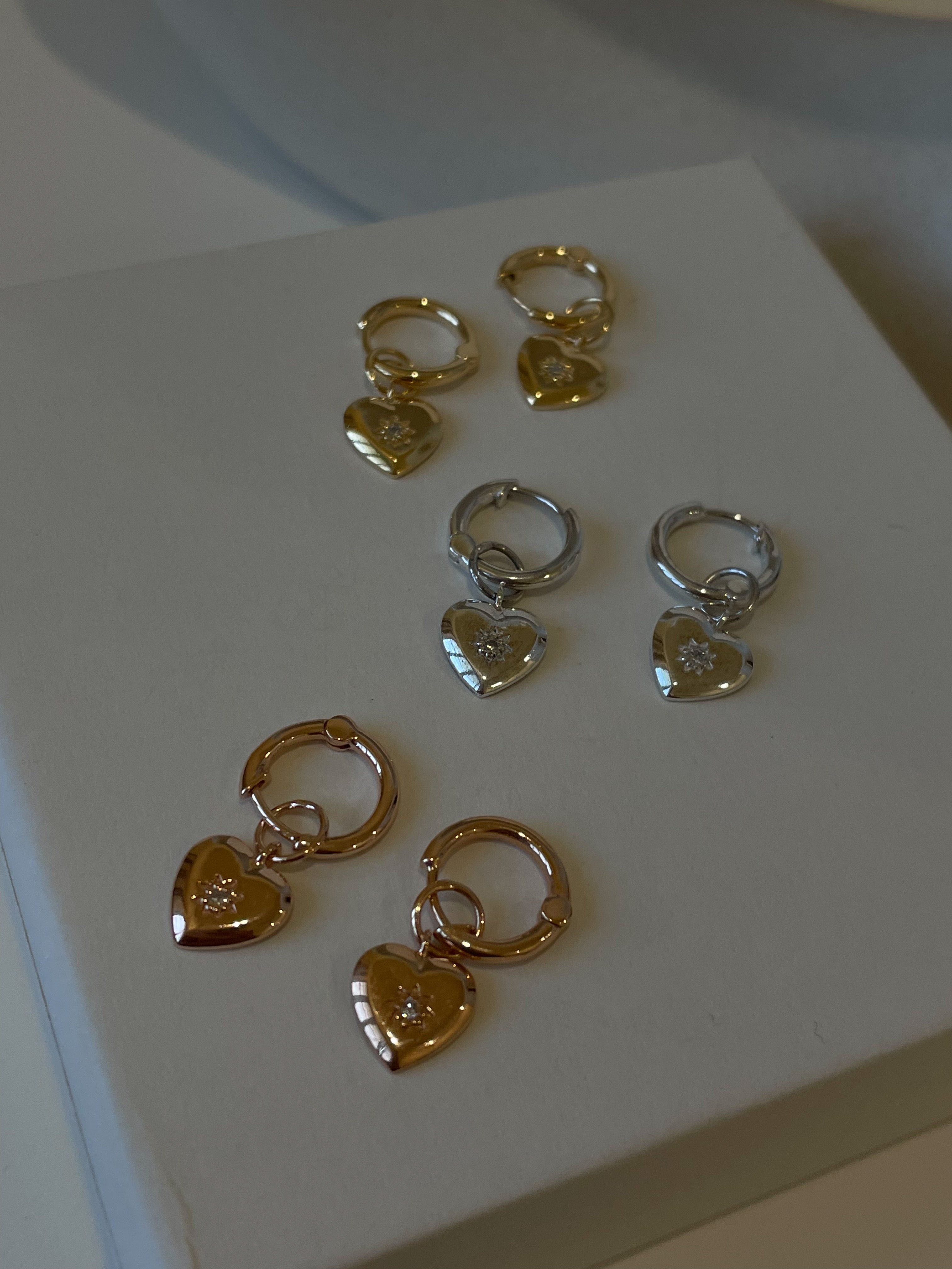 Vintage Studded Heart Huggies - Octonov