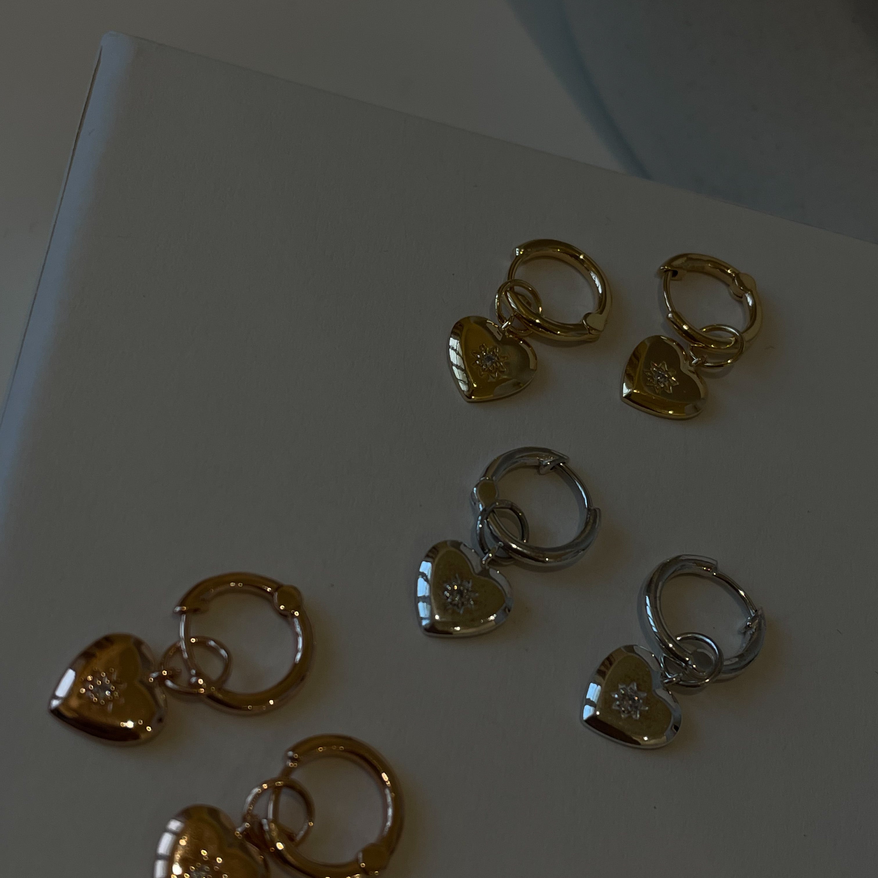 Vintage Studded Heart Huggies - Octonov