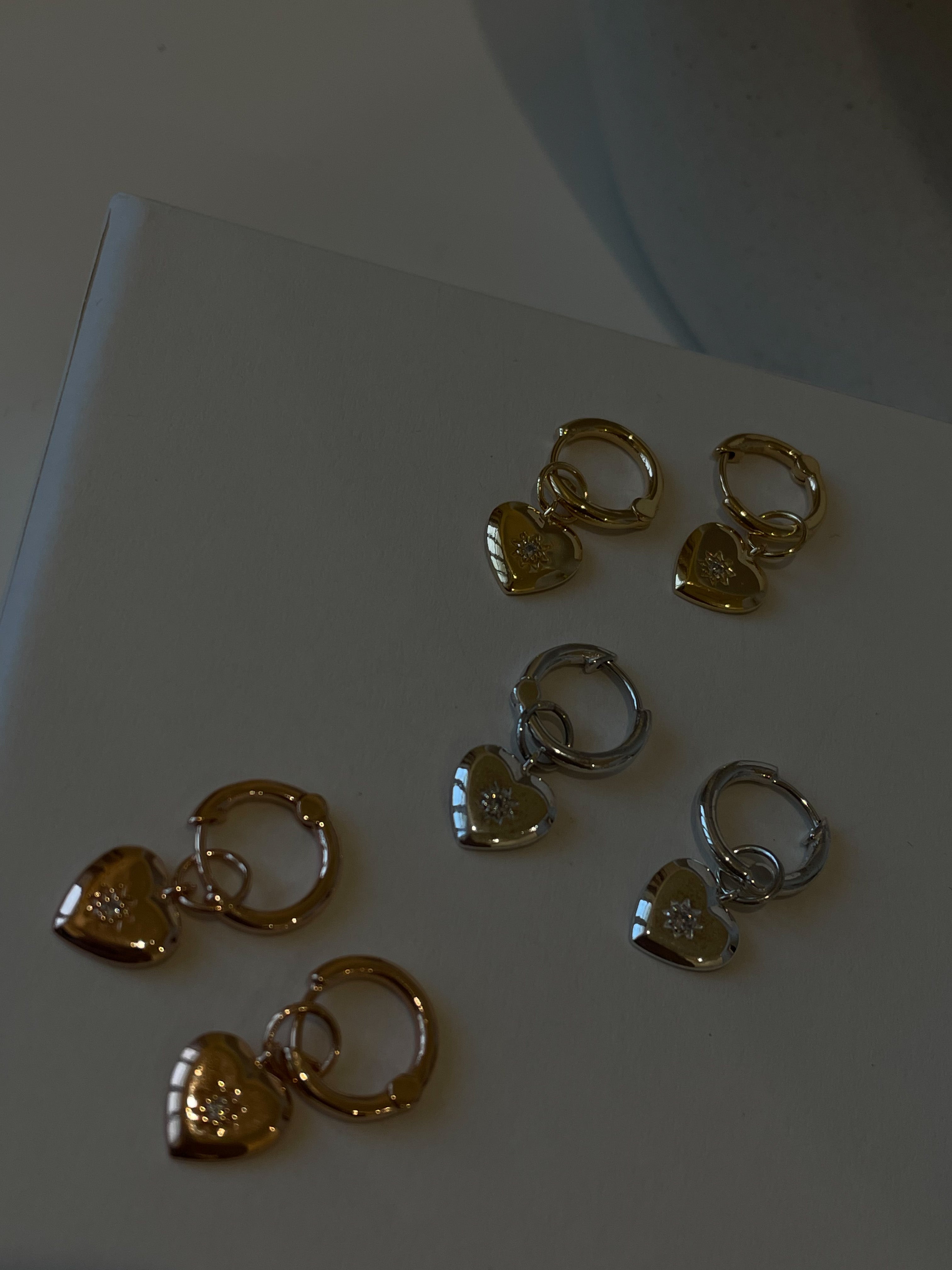 Vintage Studded Heart Huggies - Octonov