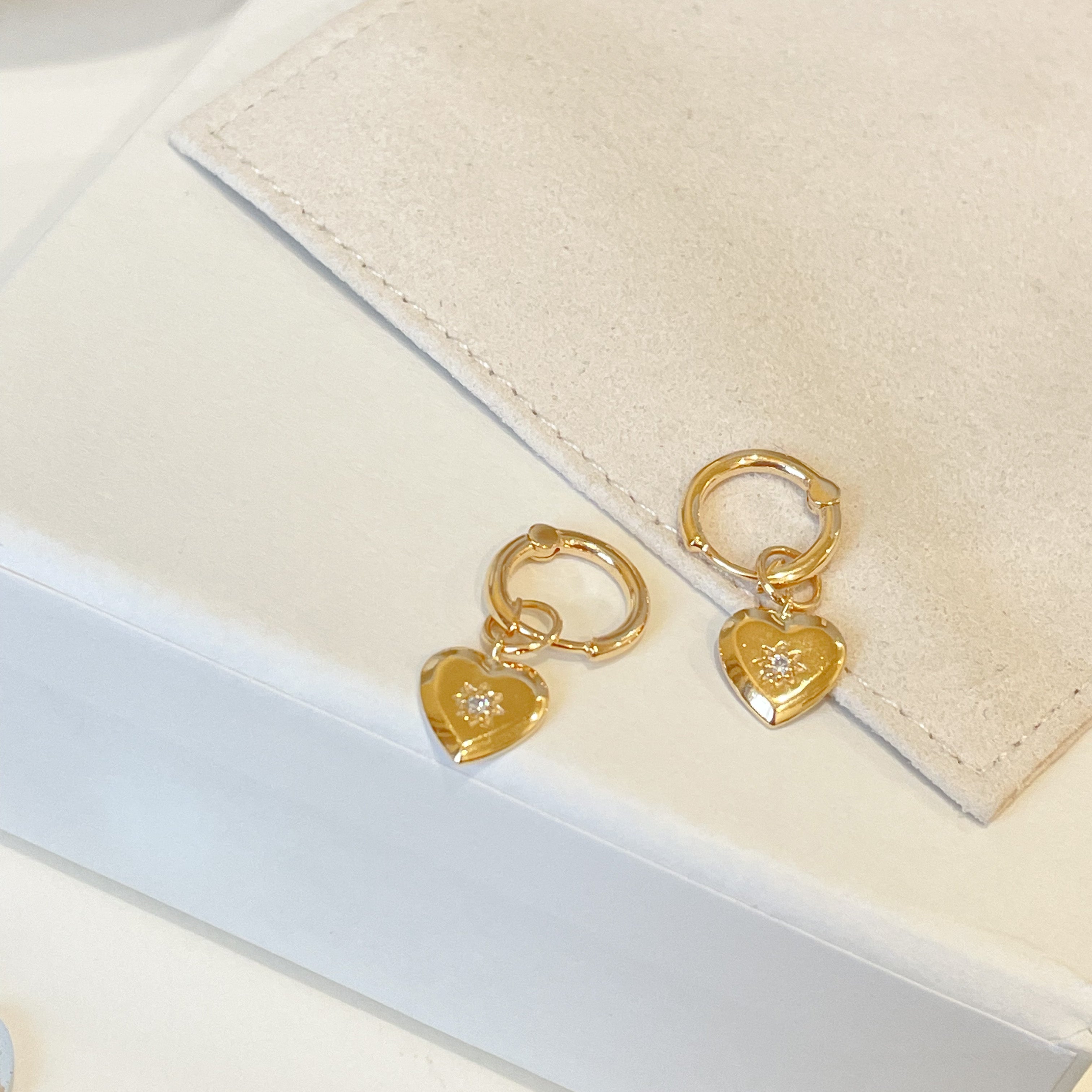 Vintage Studded Heart Huggies - Octonov