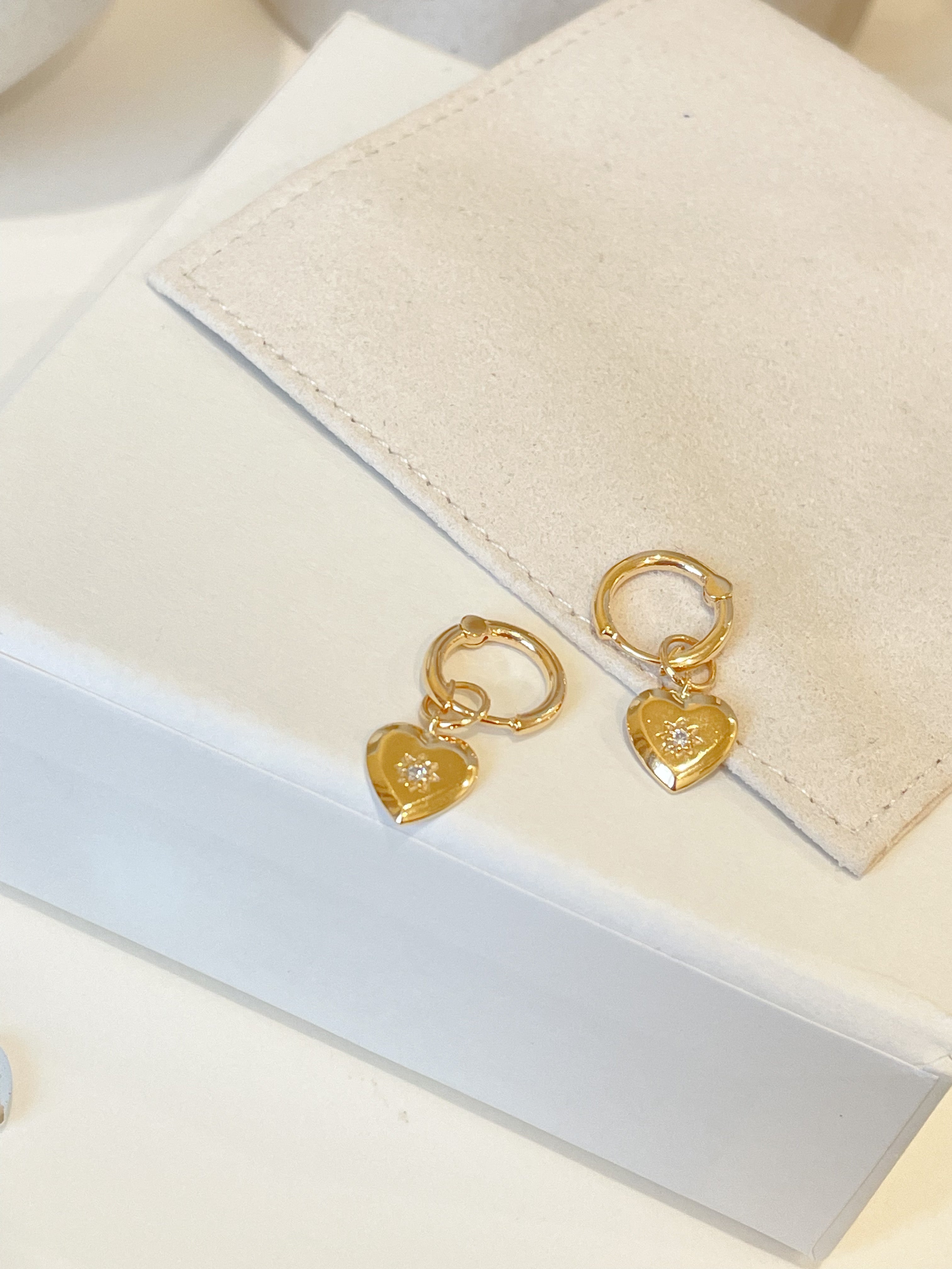 Vintage Studded Heart Huggies - Octonov