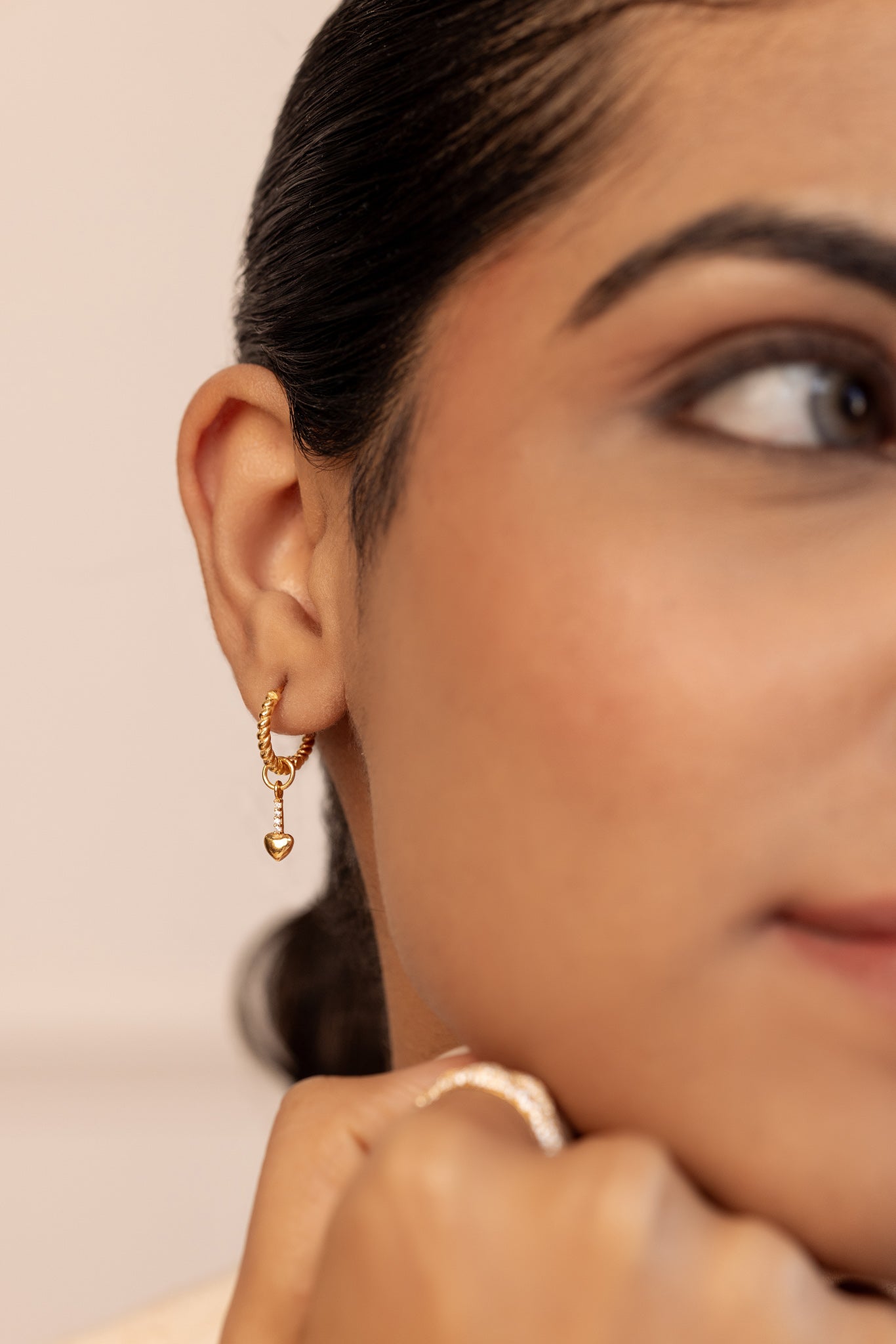 Delicate Hearts charms with Twisted Huggies - Octonov 