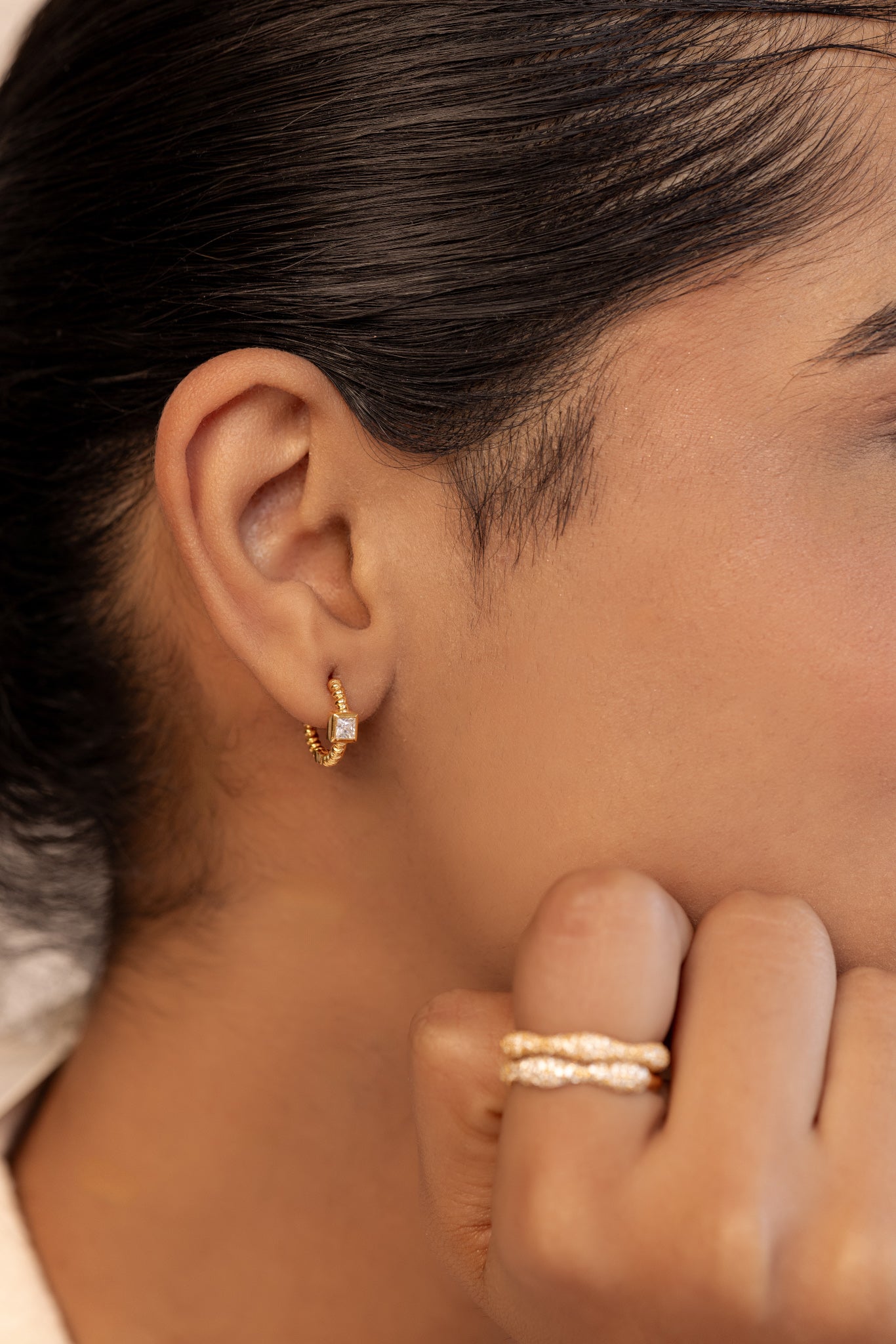 Square Diamond Huggies - Octonov 