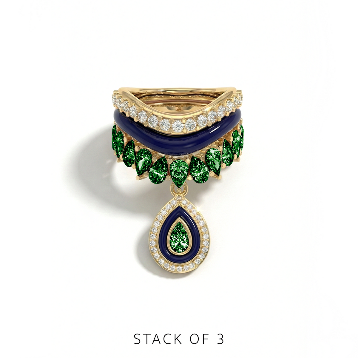 Anti-Tarnish Gold Plated Rings in India | Stackable Enamel rings ...