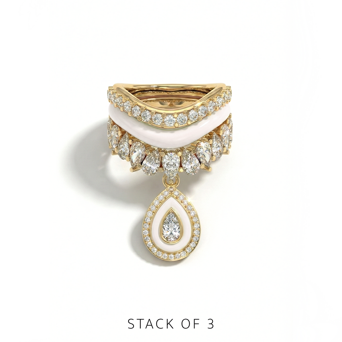 Anti-Tarnish Gold Plated Rings in India | Stackable Enamel rings ...