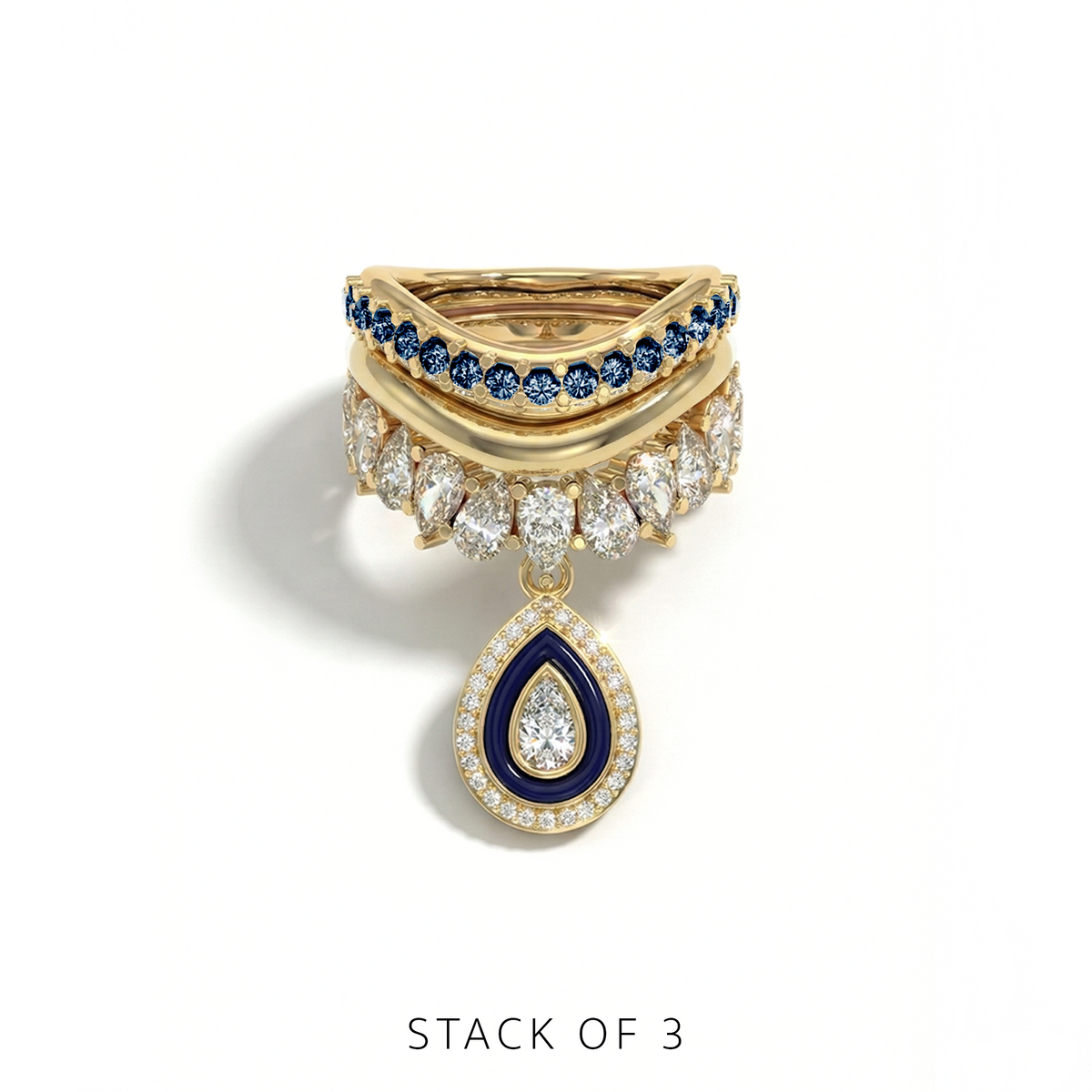 Anti-Tarnish Gold Plated Rings in India | Stackable Enamel rings ...