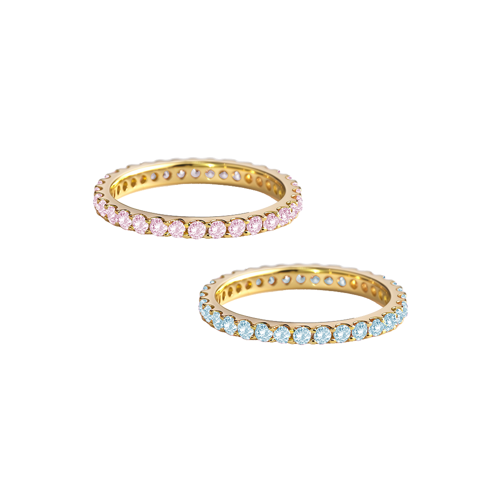 Everyday Sterling Silver 925 Eternity Bands India, Birthstone Eternity ...