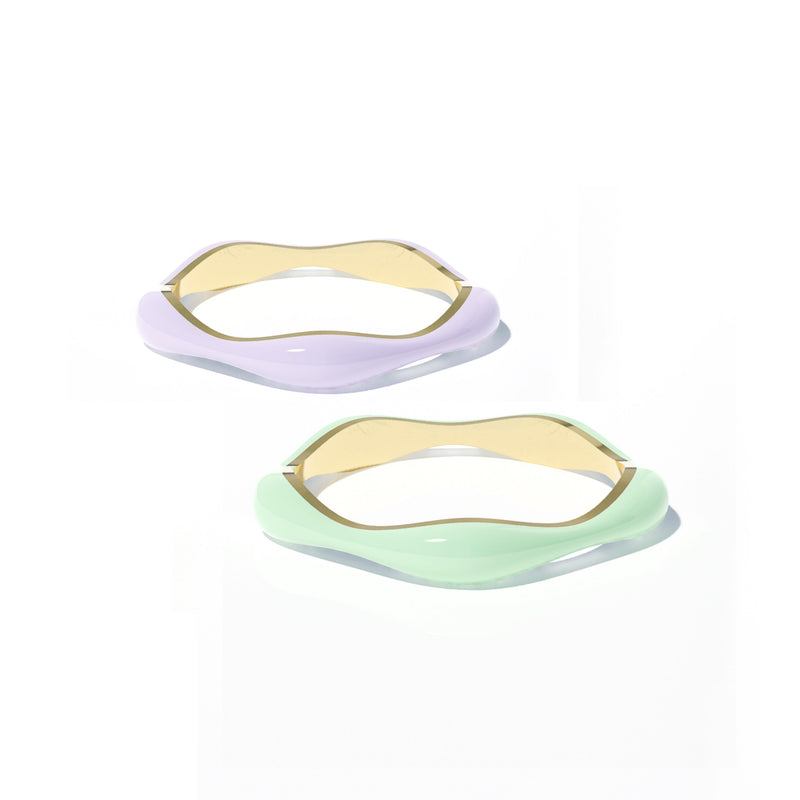 Sorbet Swirls Enamel Rings Duo