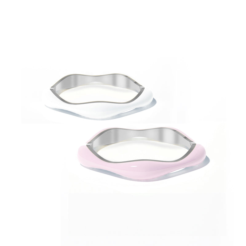 Sorbet Swirls Enamel Rings Duo