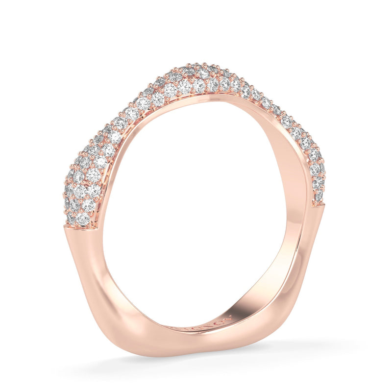 Diamond Swirl Stacker Ring in Gold